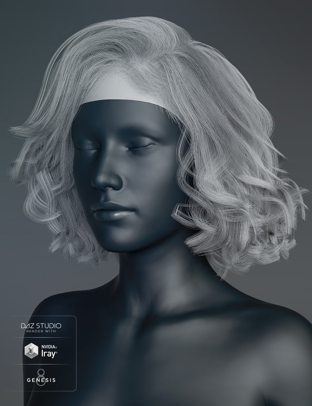 dforce Neroli Hair for Genesis 8 and Genesis 3 Females by: chevybabe25, 3D Models by Daz 3D