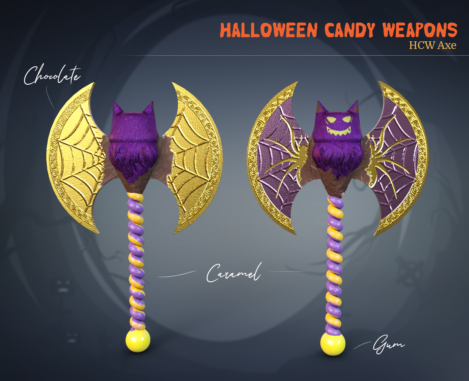 Halloween Candy Weapons for Genesis 8 by: EsidFenixPhoenix, 3D Models by Daz 3D