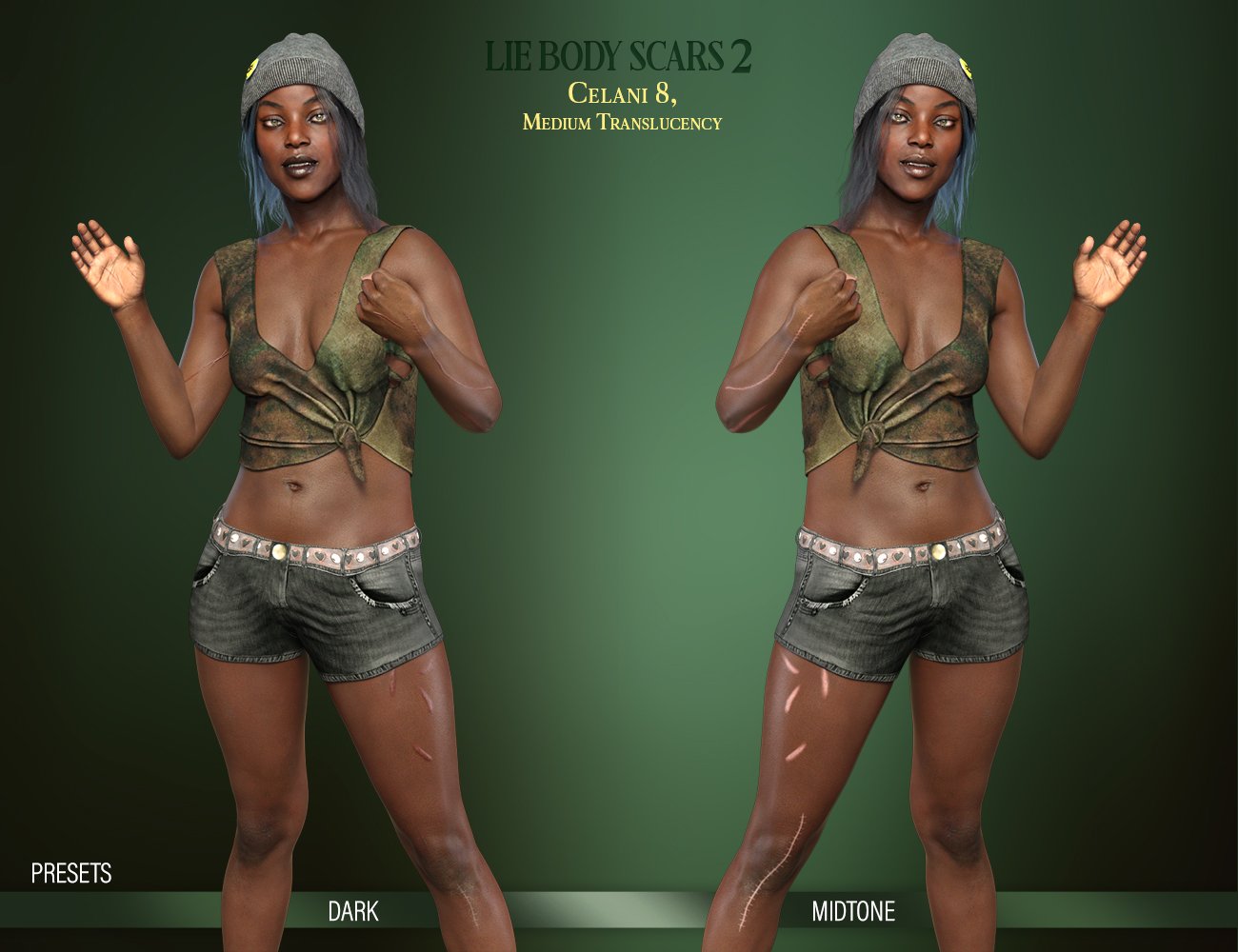 LIE Body Scars 2 for Genesis 3 and 8 Females LIE Body Scars 2 for Genesis 3 and 8 Females by: FenixPhoenixEsid, 3D Models by Daz 3D