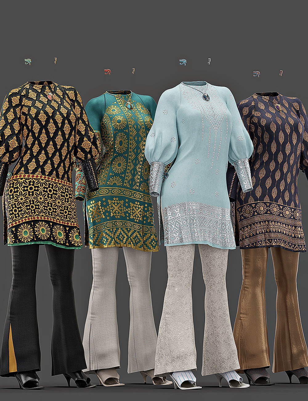 dForce Papyrus Outfit Textures by: Moonscape GraphicsSade, 3D Models by Daz 3D