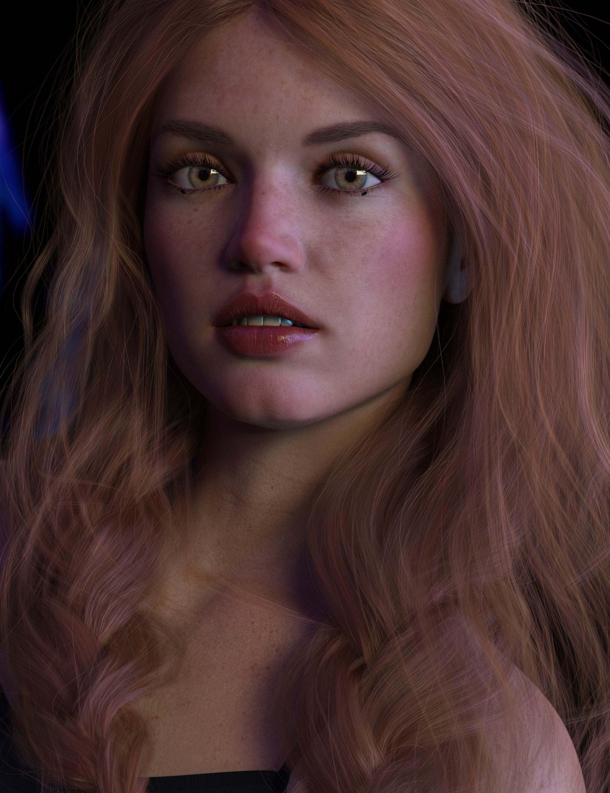 Render RY Belynda Lights, Expressions and Cameras Daz 3D