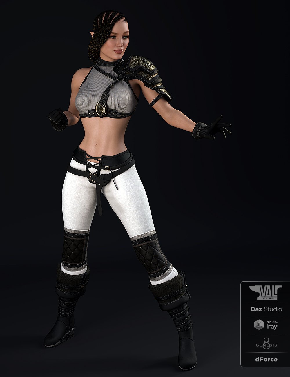 dForce Elven Archer Outfit for Genesis 8 Females Daz 3D