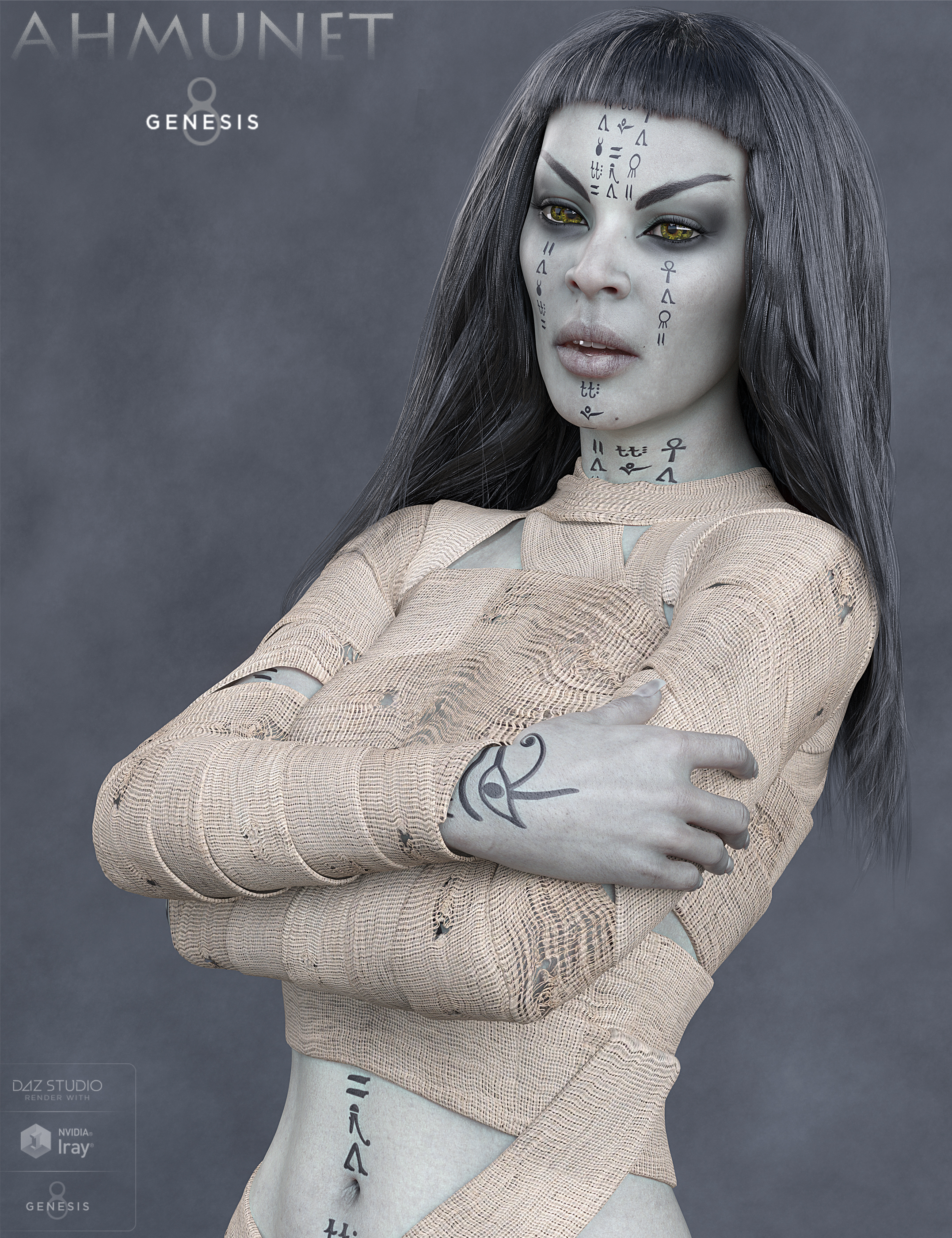Ahmunet for Genesis 8 Female by: EmrysMorris, 3D Models by Daz 3D