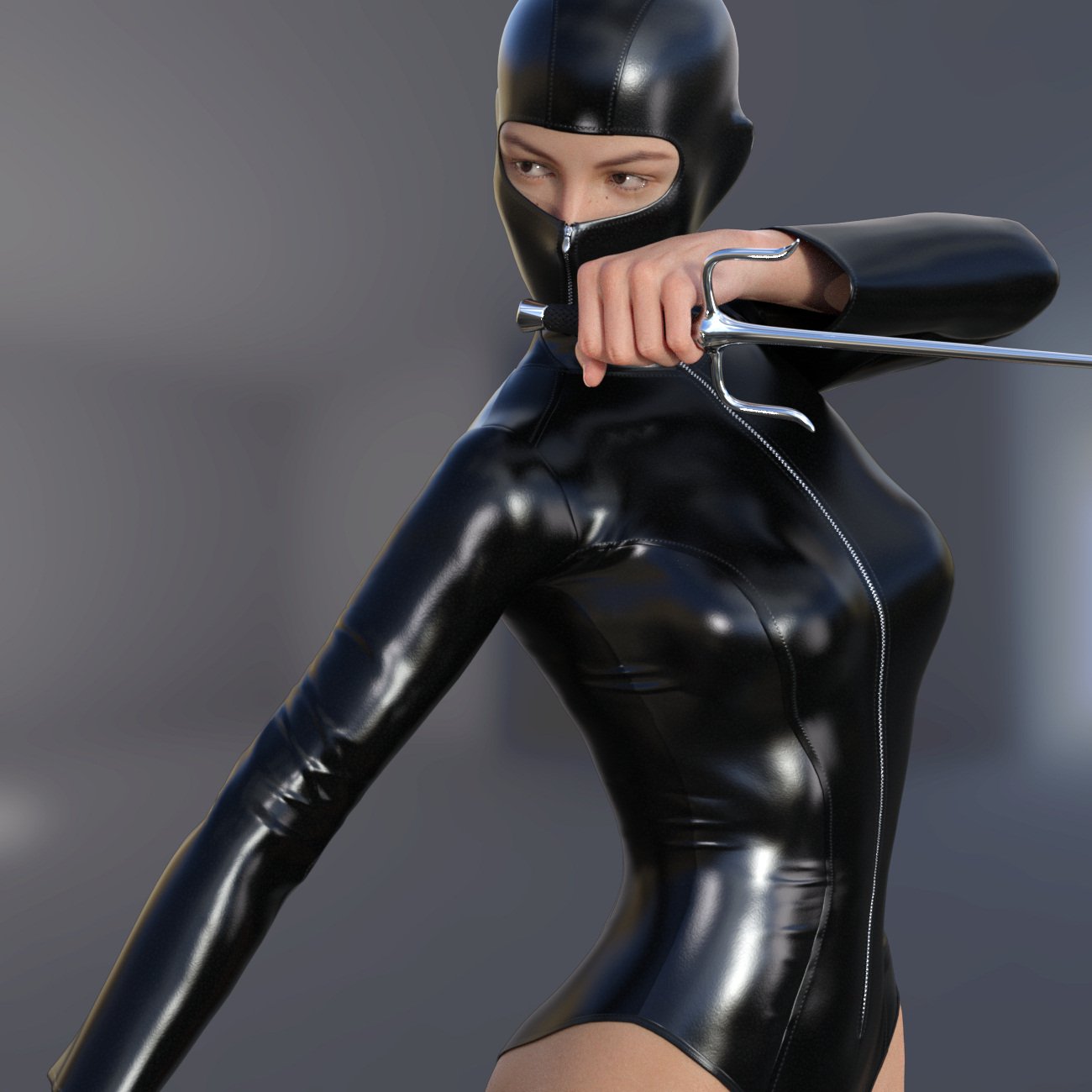 Hongyu's Ninja Outfit for Genesis 8 Females by: hongyu, 3D Models by Daz 3D