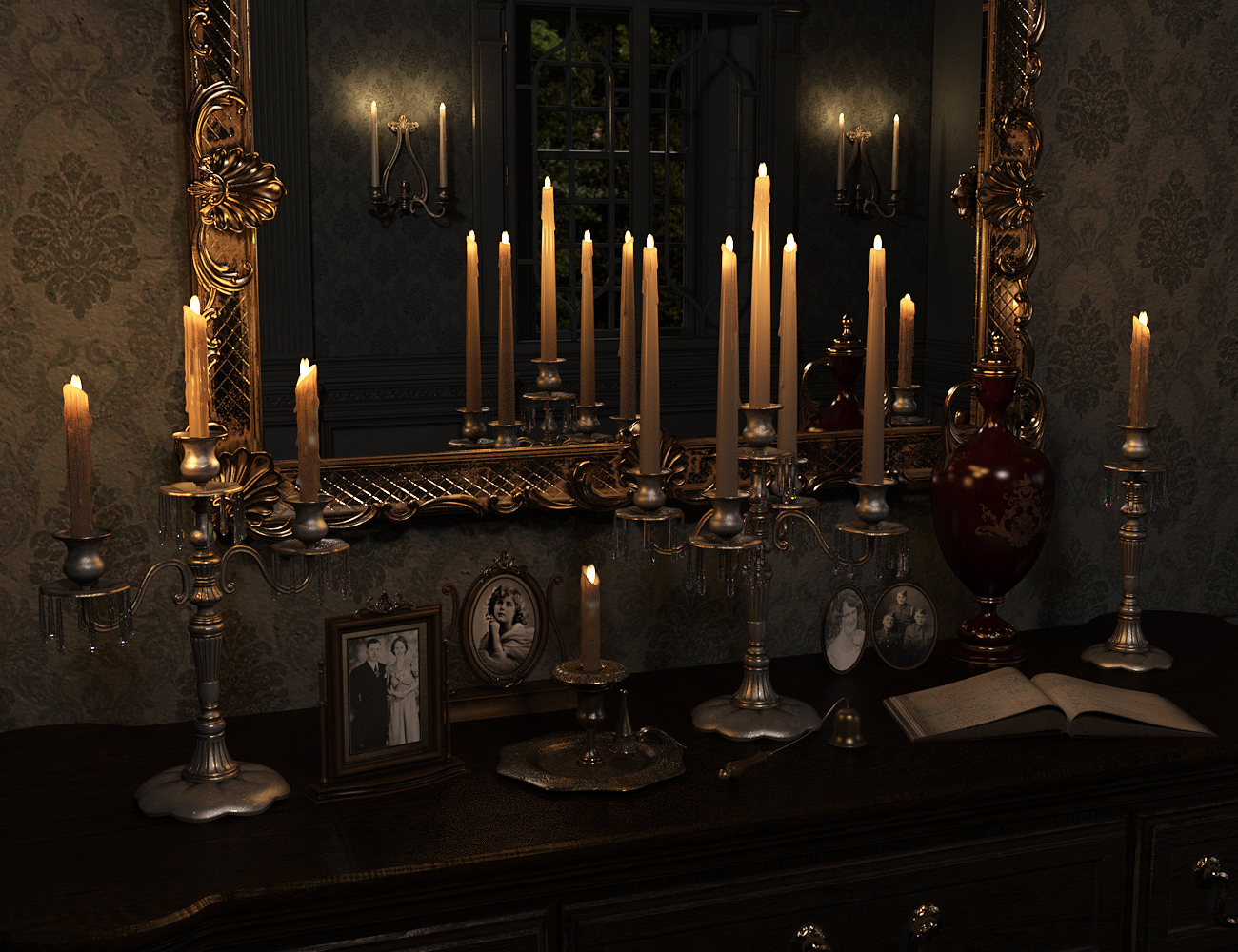 Vintage Candles by: LaurieS, 3D Models by Daz 3D