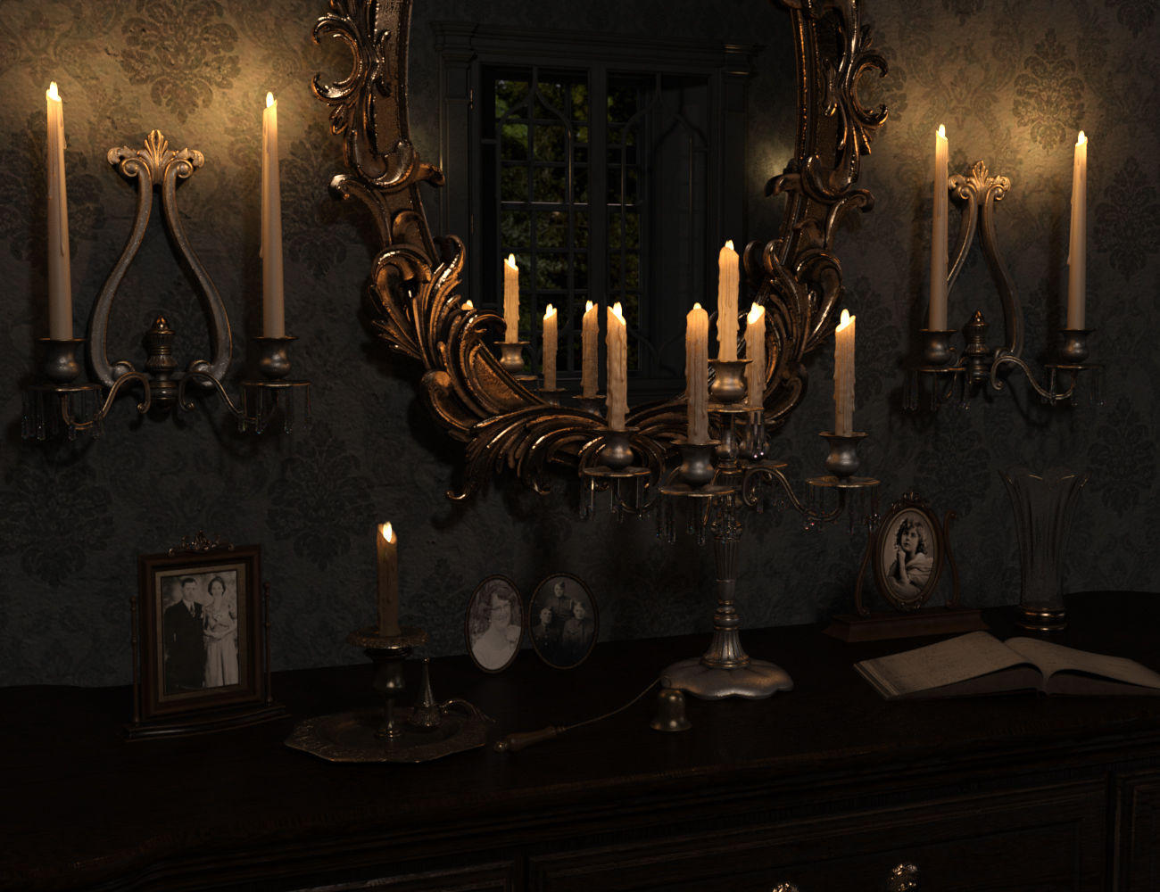 Vintage Candles Vintage Candles by: LaurieS, 3D Models by Daz 3D
