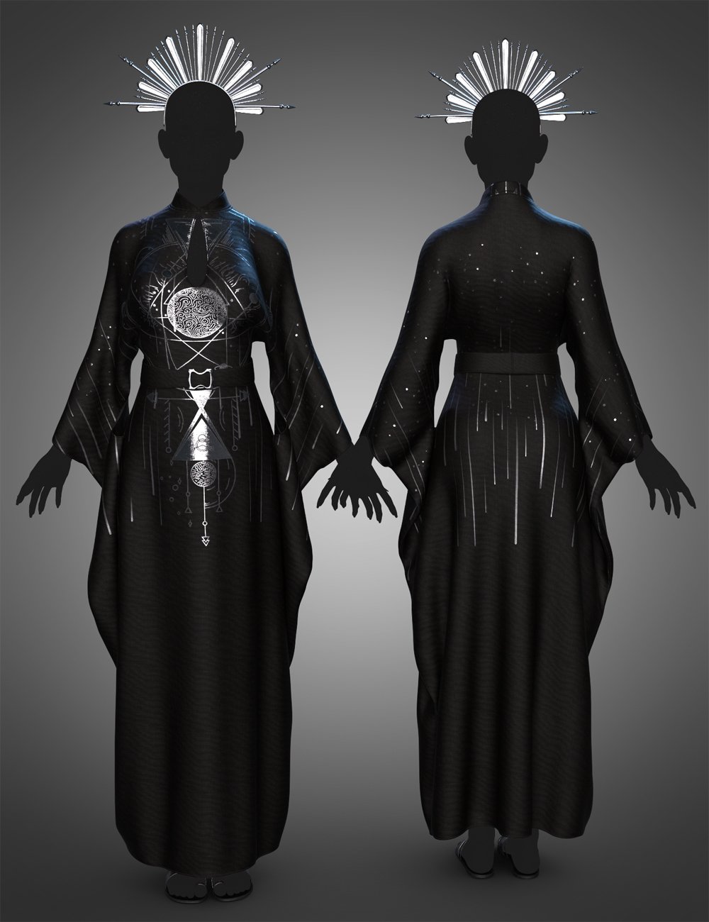 dForce High Priestess Outfit for Genesis 8 Females by: Moonscape GraphicsNikisatezSade, 3D Models by Daz 3D