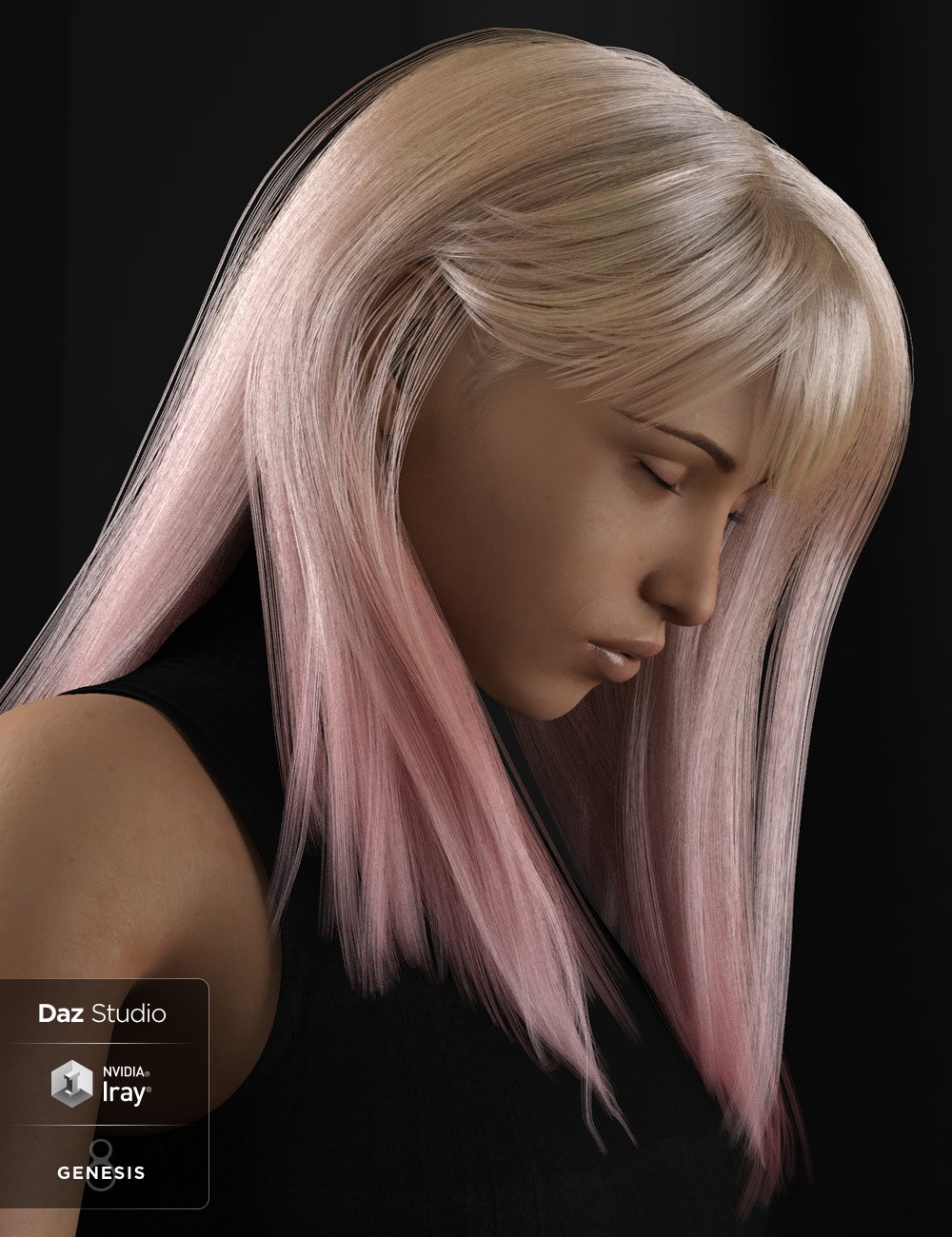 dForce Lexi Hair for Genesis 8 Females by: Lady Littlefox, 3D Models by Daz 3D