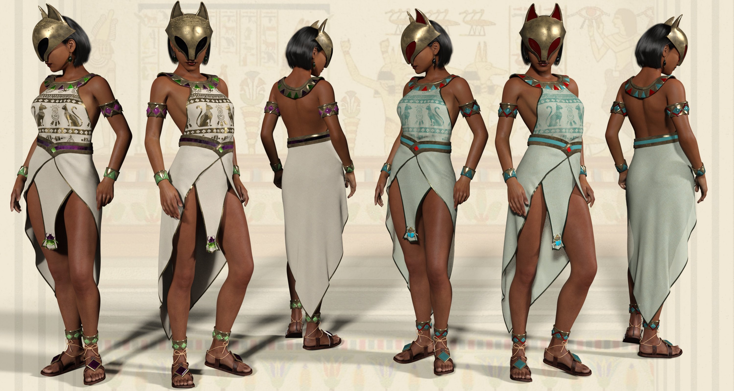 dForce Menhet Outfit for Genesis 8 Female by: 3D-GHDesignSade, 3D Models by Daz 3D