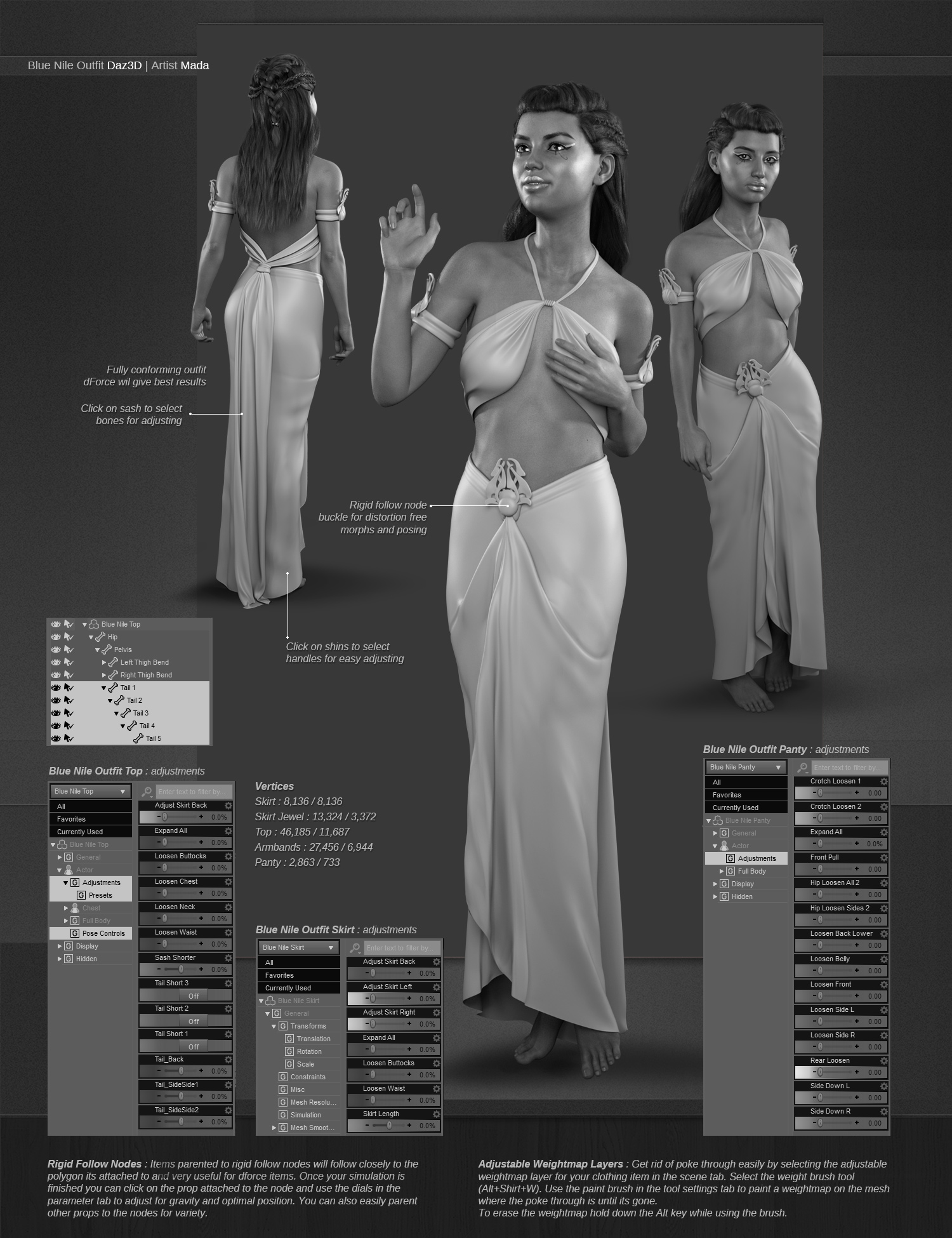 dForce Blue Nile Outfit for Genesis 8 Females dForce Blue Nile Outfit for Genesis 8 Females by: 3D-GHDesignMadaSade, 3D Models by Daz 3D