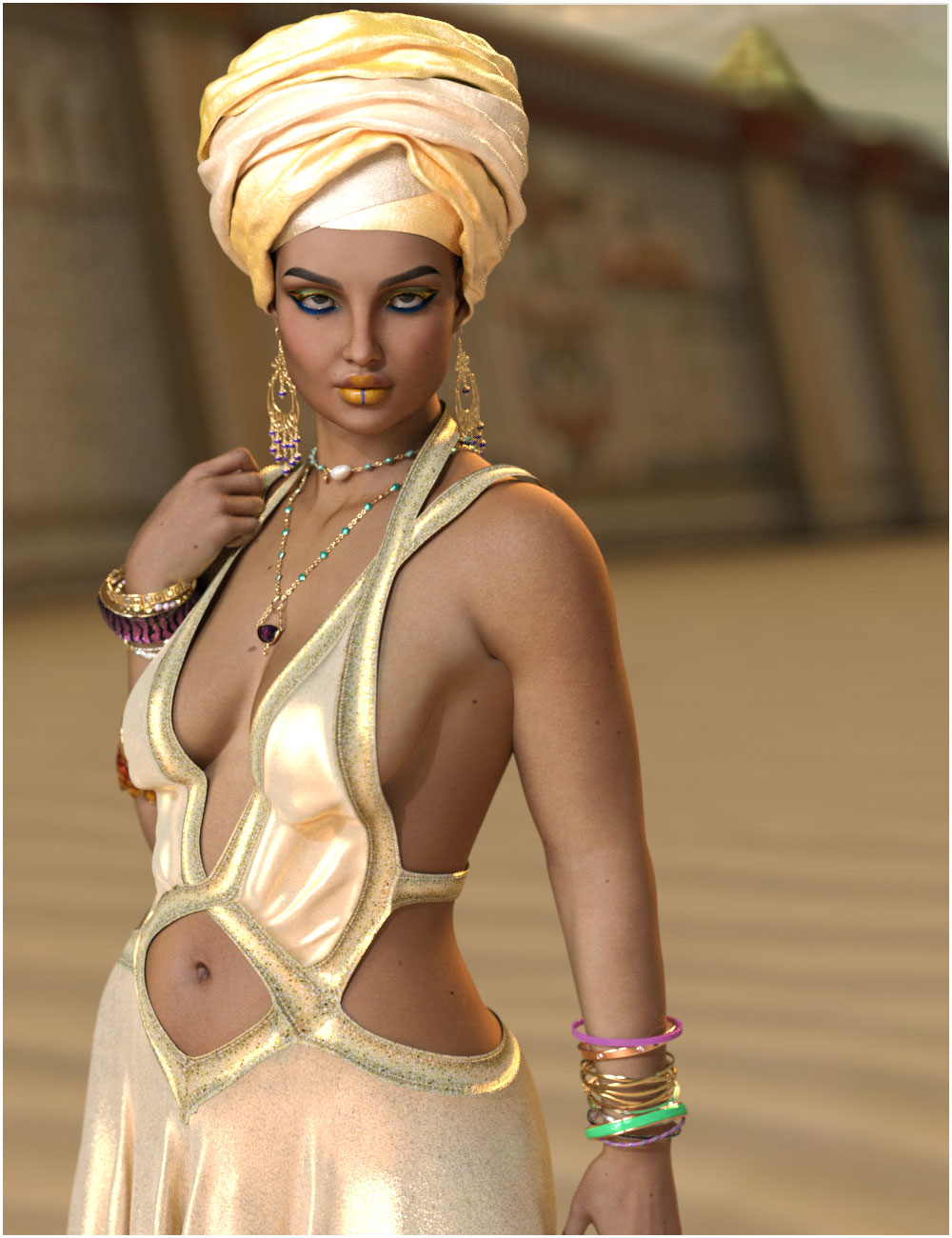 Jendayi For Genesis 8 Female and Twosret 8 by: Belladzines, 3D Models by Daz 3D