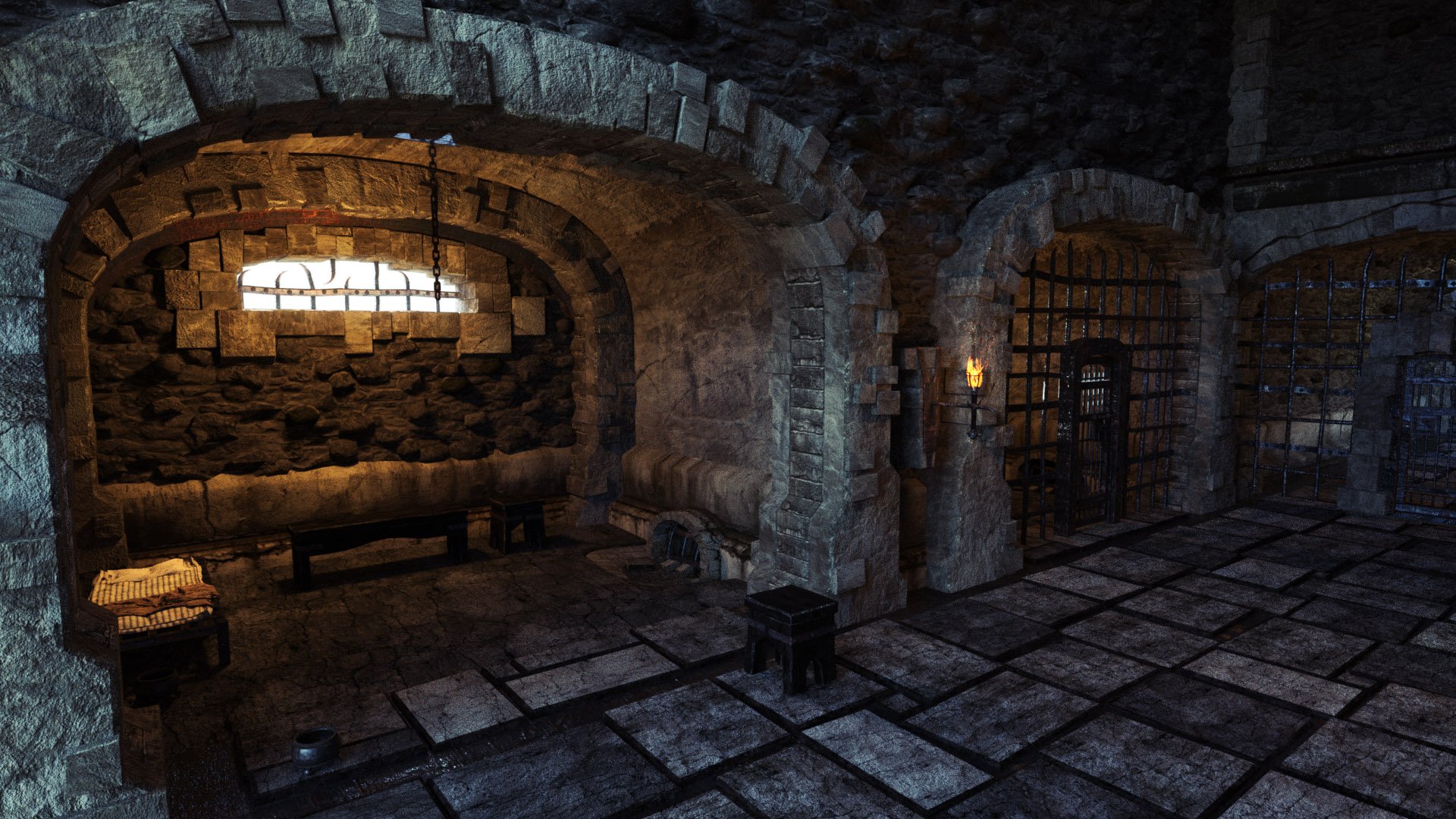 What Happened Inside The Dungeon Castle Gravestone: The Dungeon Cells | Daz 3D