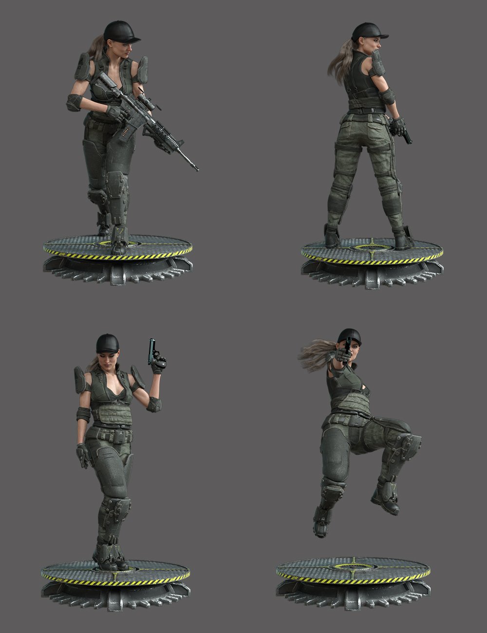 Mercenary Poses For Genesis 8 Female by: Ensary, 3D Models by Daz 3D