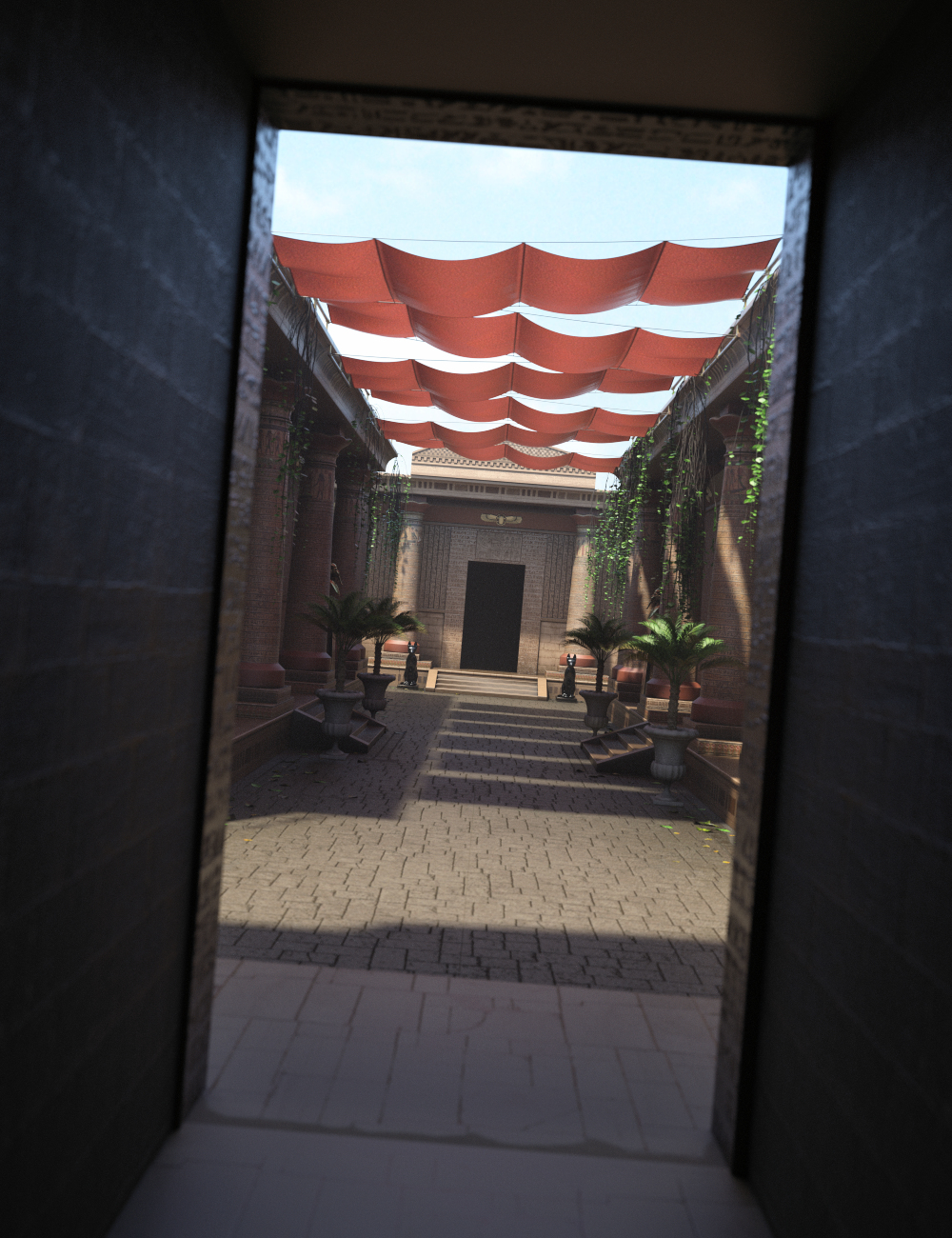 Hypostyle Hallway by: Merlin Studios, 3D Models by Daz 3D