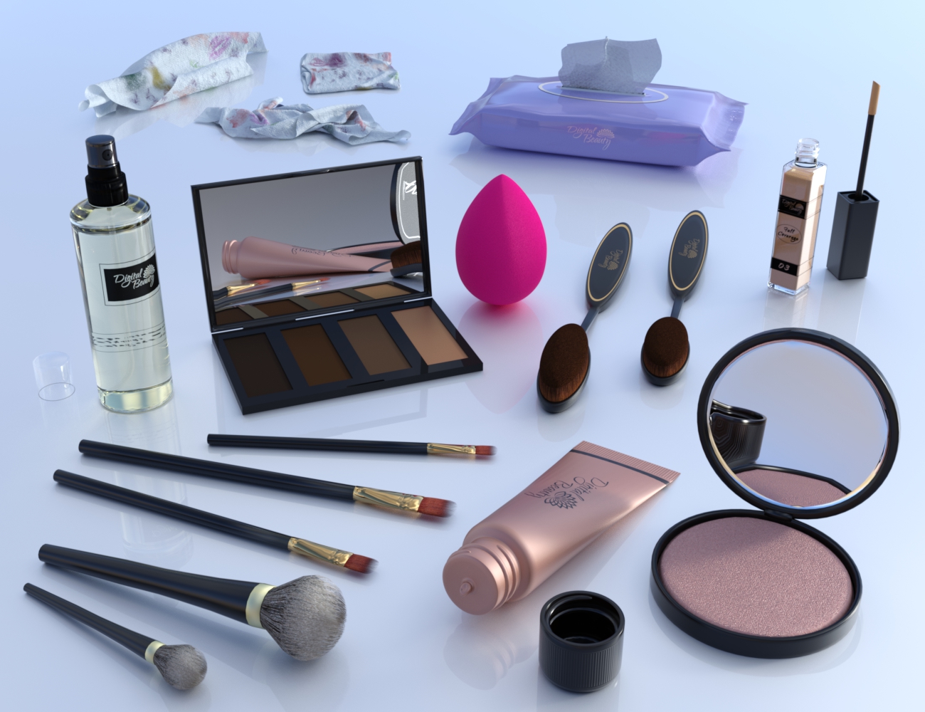 Complete Beauty Collection: Make-Up Complete Beauty Collection: Make-Up by: Sylvan, 3D Models by Daz 3D