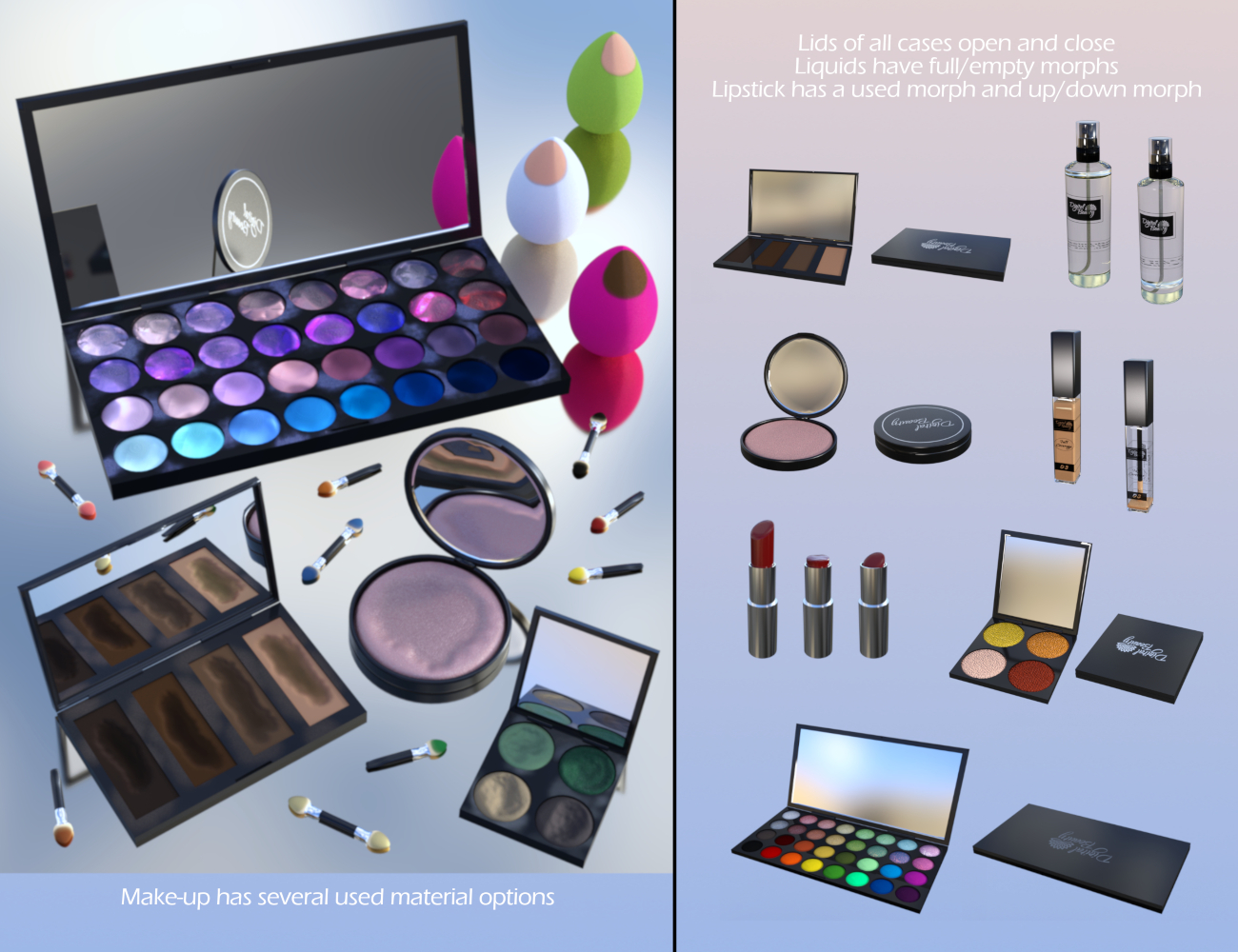 Complete Beauty Collection: Make-Up by: Sylvan, 3D Models by Daz 3D