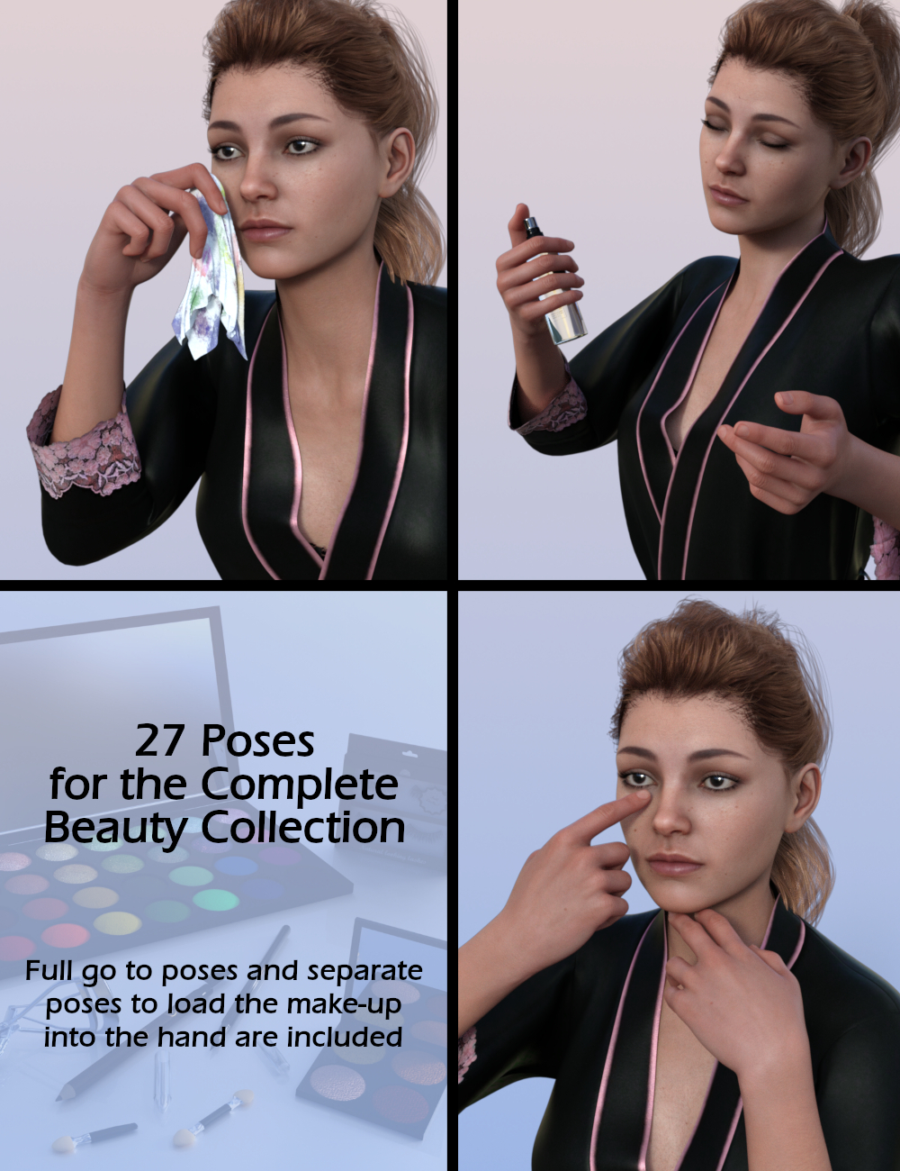 Complete Beauty Collection: Poses by: Sylvan, 3D Models by Daz 3D