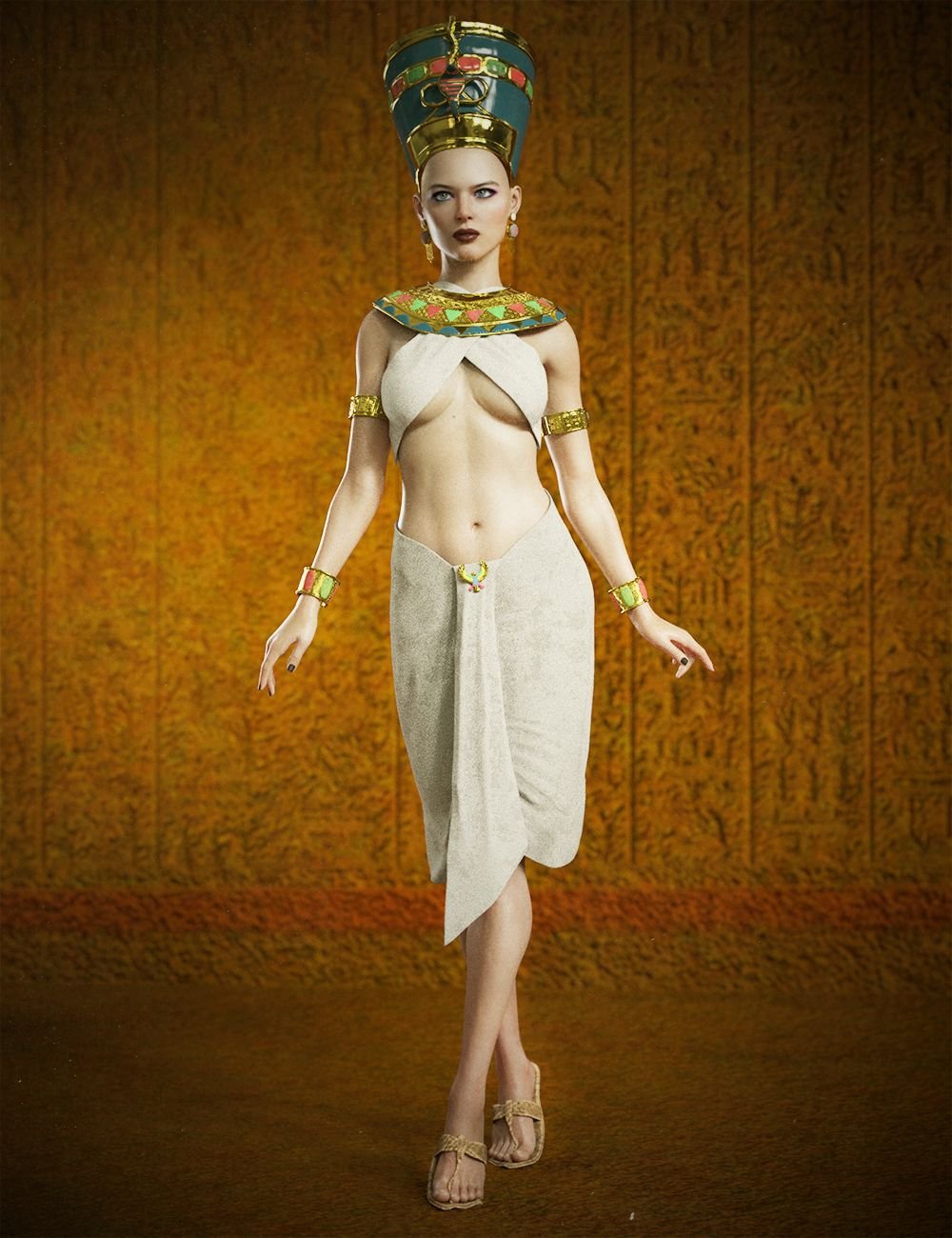 dForce Cleopatra Outfit for Genesis 8 Females by: Beautyworks, 3D Models by Daz 3D