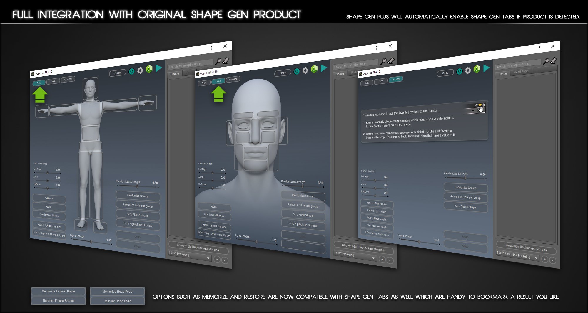 Shape Gen Plus for Genesis 3 and 8 by: Zev0bitwelder, 3D Models by Daz 3D