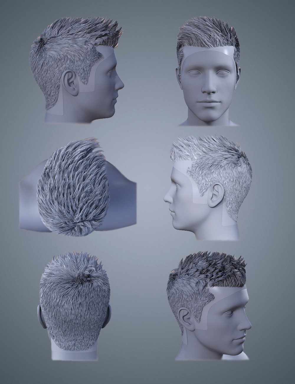 FE Short Hair Vol 2 for Genesis 8 by: FeSoul, 3D Models by Daz 3D