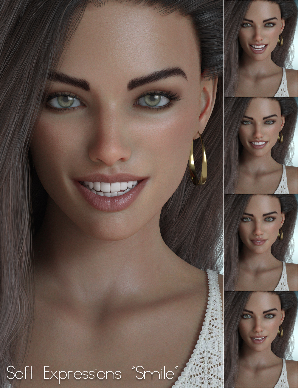 Soft Expressions Collection 2 for Genesis 8 Females by: P3Design, 3D Models by Daz 3D