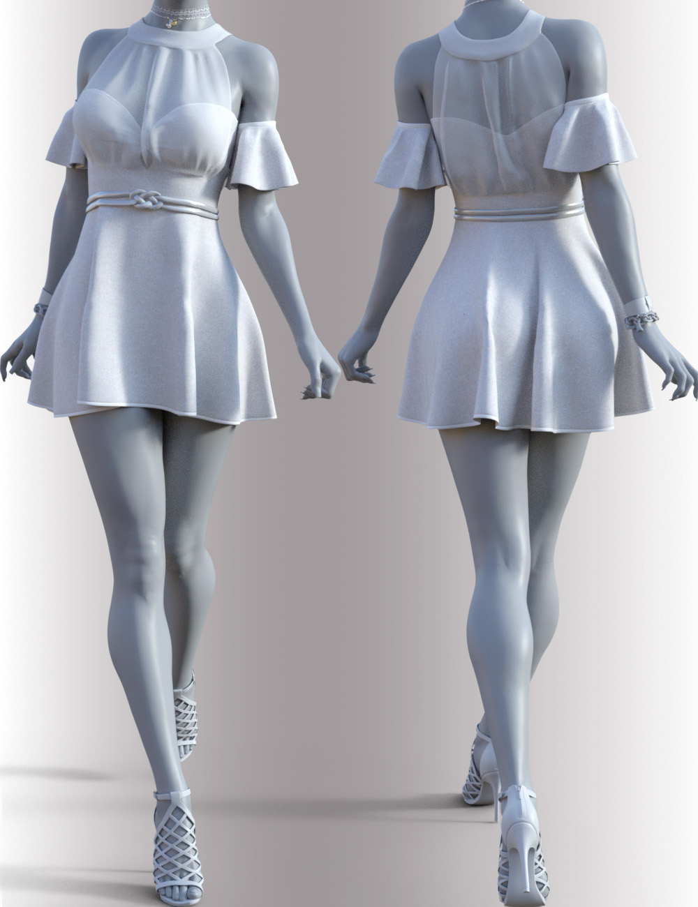 dForce Leyla Outfit for Genesis 8 Females by: OnnelArryn, 3D Models by Daz 3D