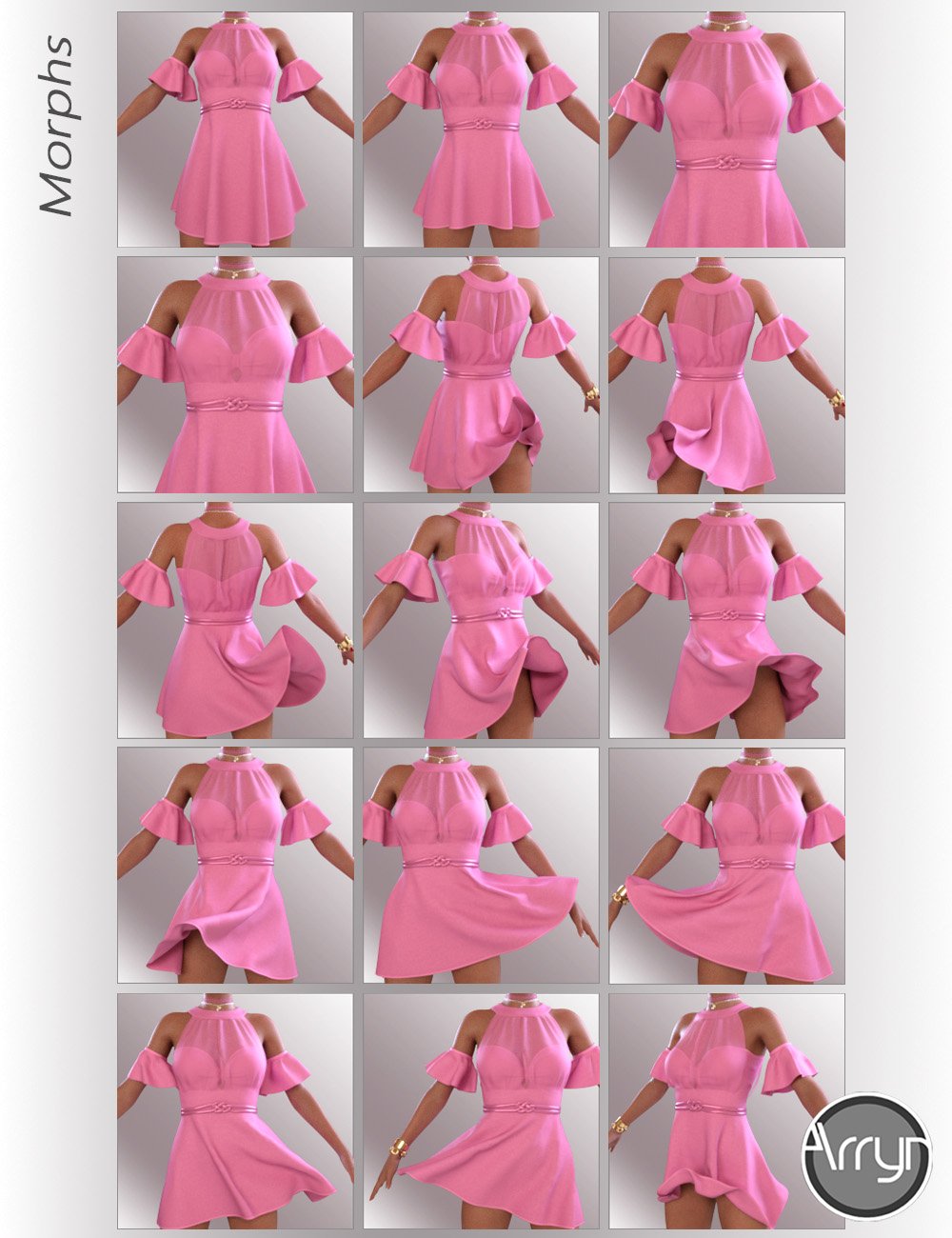 dForce Leyla Outfit for Genesis 8 Females by: OnnelArryn, 3D Models by Daz 3D