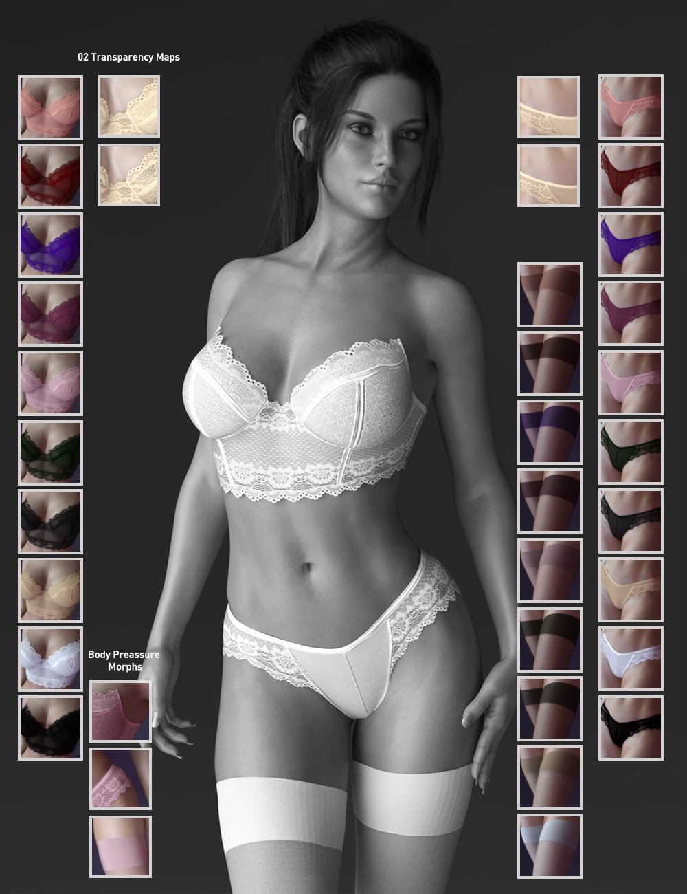 X-Fashion Sexy Sweet Lingerie for Genesis 8 Females by: xtrart-3d, 3D Models by Daz 3D