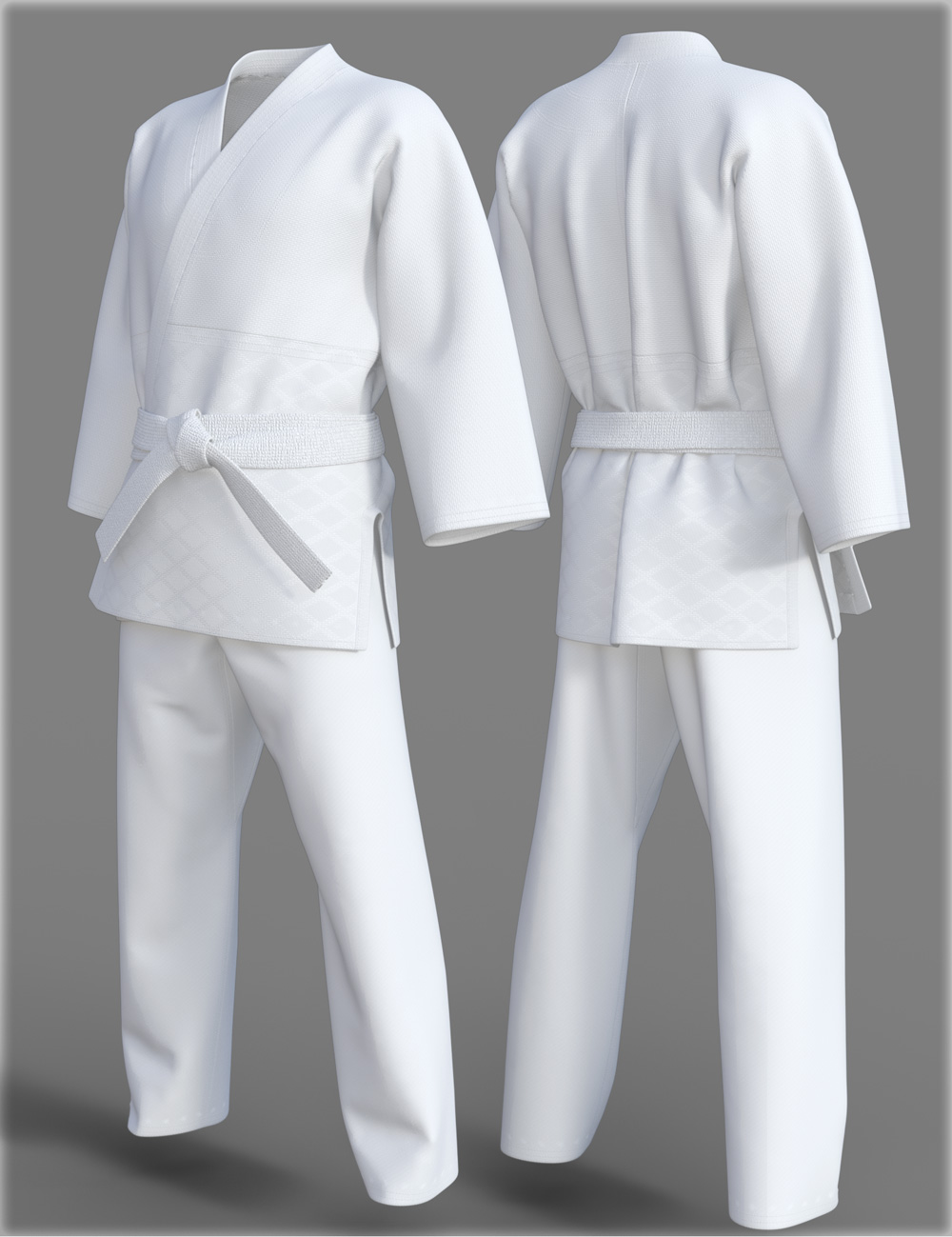 dForce HnC Judo Suit for Genesis 8 Males by: IH Kang, 3D Models by Daz 3D