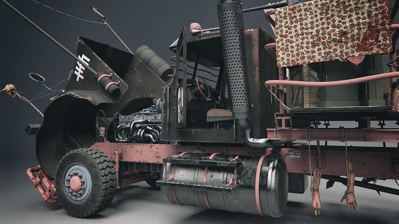 Post Apocalyptic Truck by: Mely3D, 3D Models by Daz 3D