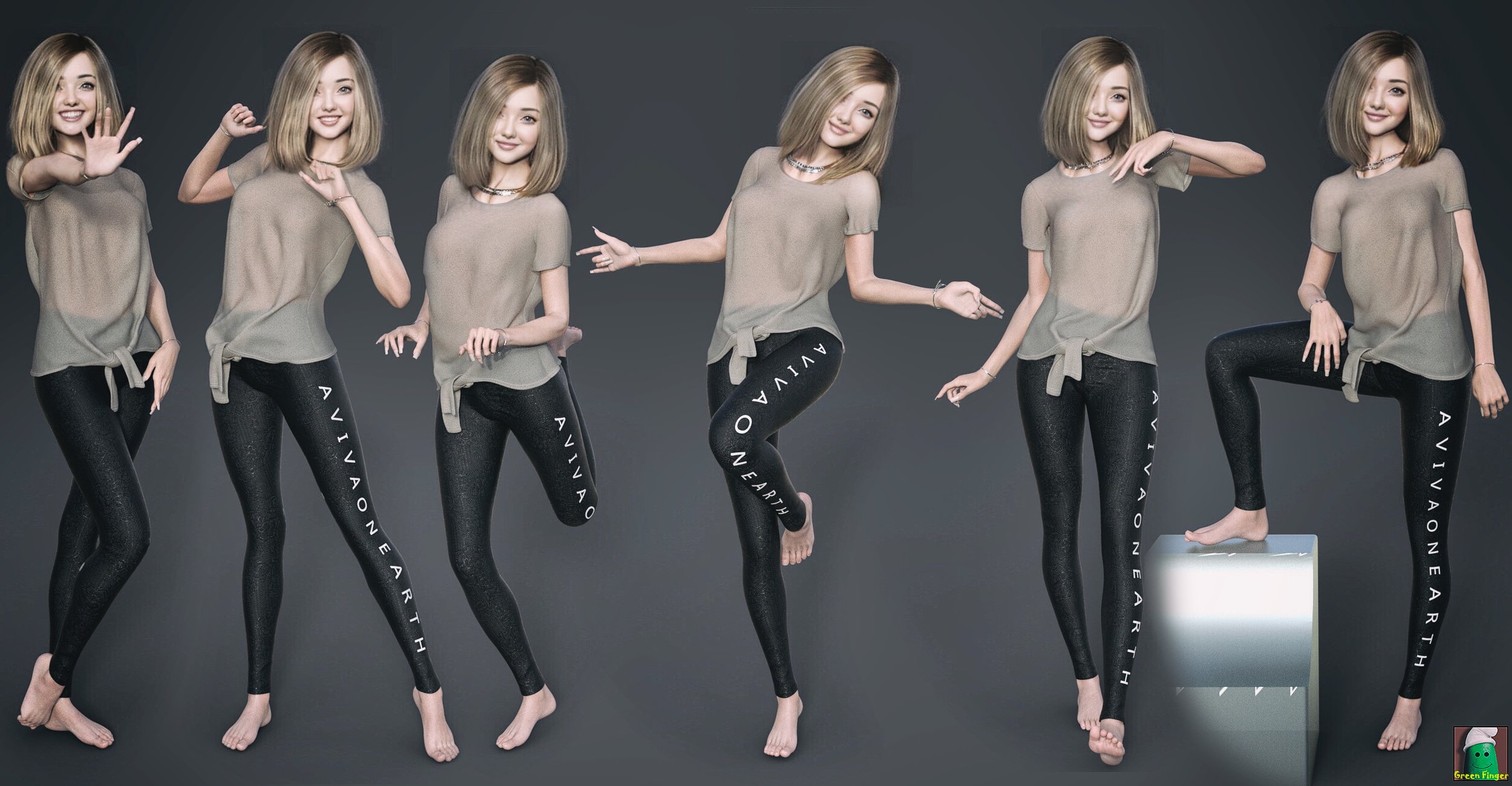 All Sweet Poses 4th Youth Collection by: , 3D Models by Daz 3D
