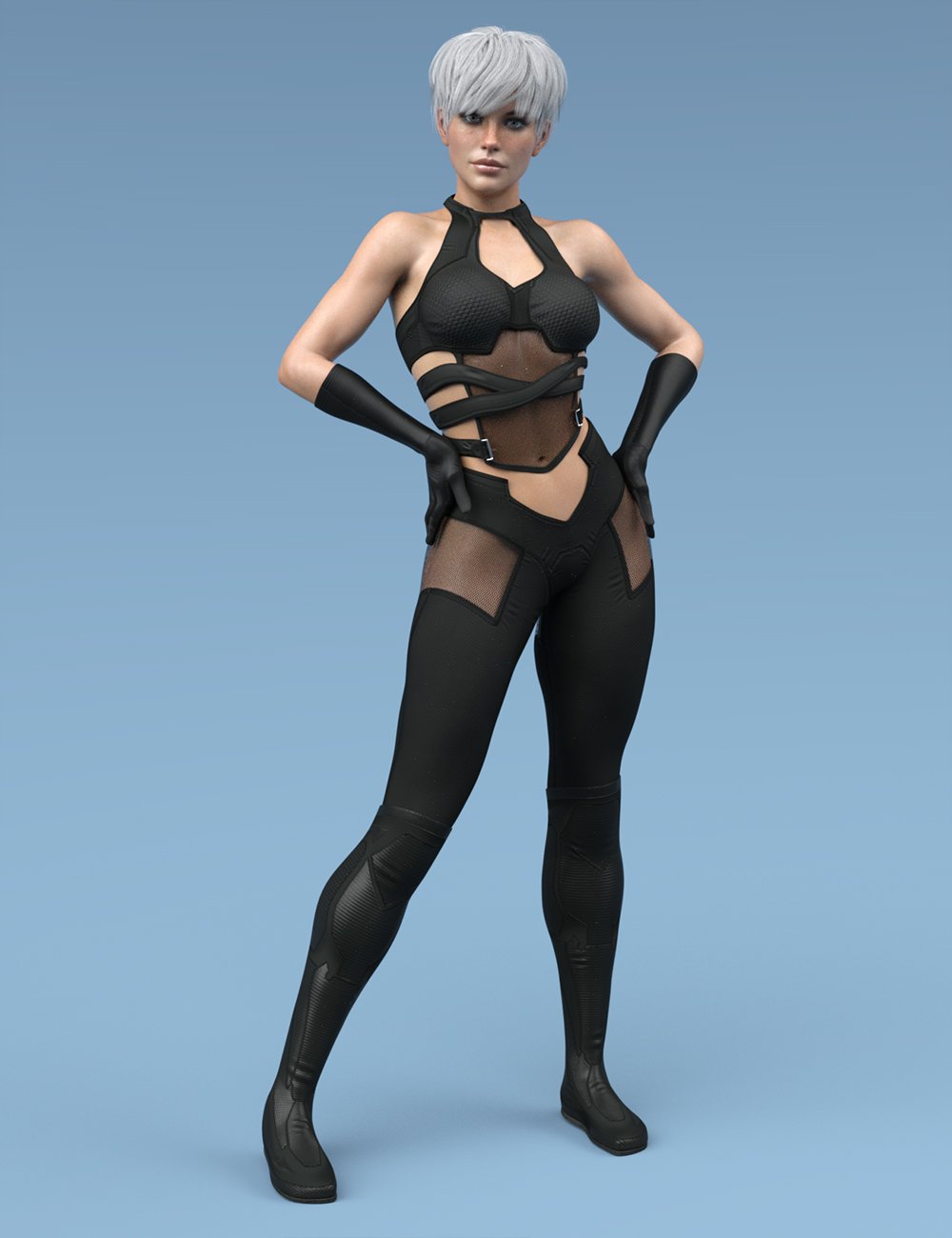 X-Fashion Dark Sci Outfit for Genesis 8 Females