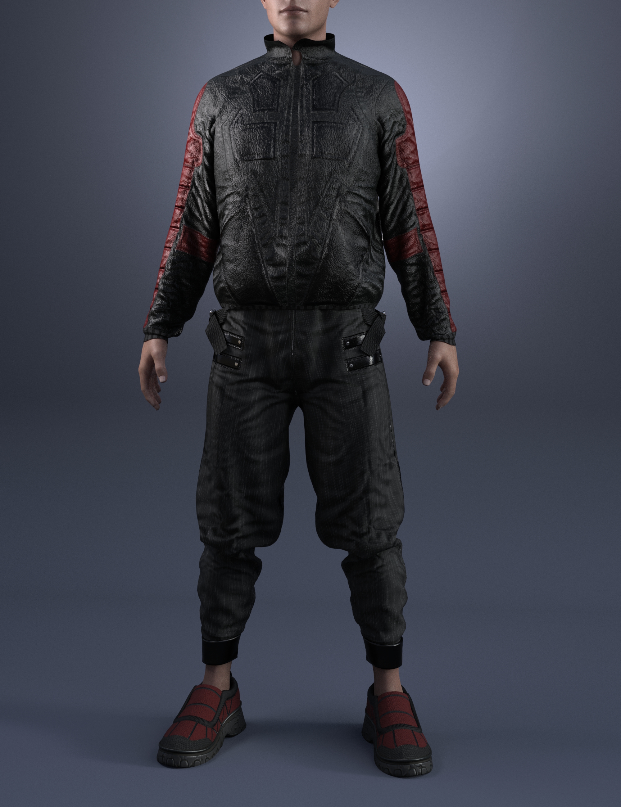 dForce Cyber Decker Outfit for Genesis 8 Males by: Moonscape GraphicsSade, 3D Models by Daz 3D