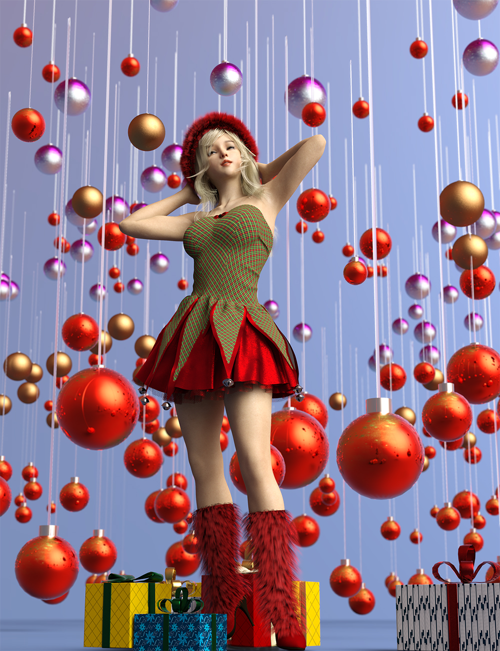 Festive Balls - Low Res Decorations and Shaders by: MartinJFrost, 3D Models by Daz 3D