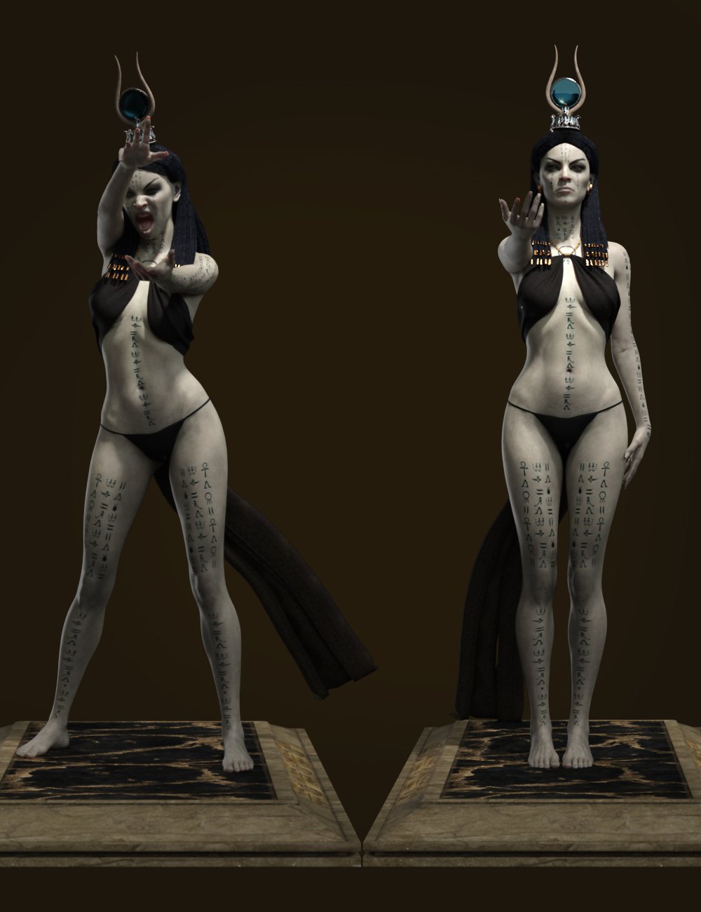 Dark Pharaoh Poses for Genesis 8 Female by: Ensary, 3D Models by Daz 3D