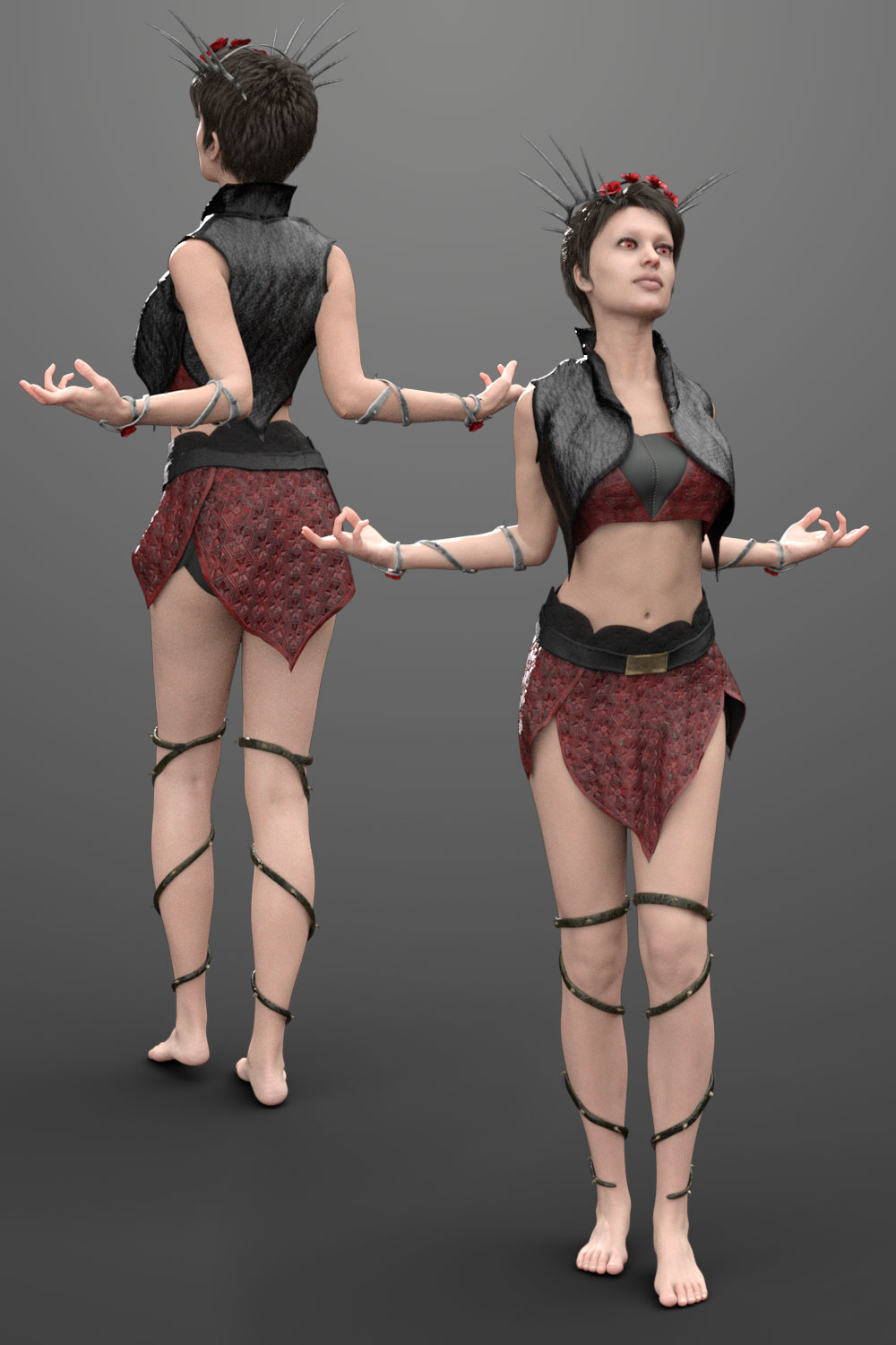 dForce Thorn Dryad Outfit for Genesis 8 Females by: Moonscape GraphicsSadeLyrra Madril, 3D Models by Daz 3D