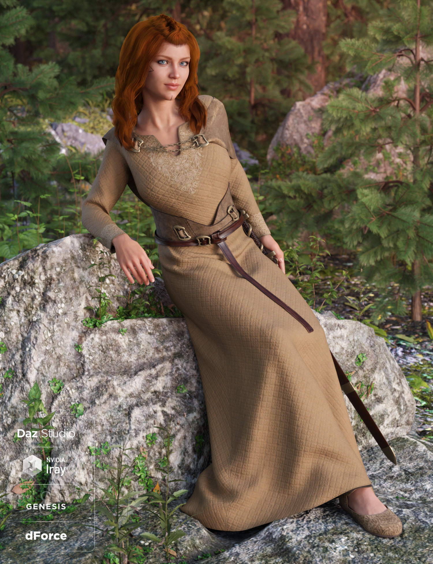 dForce Marida Gown Outfit Textures by: Moonscape GraphicsSade, 3D Models by Daz 3D