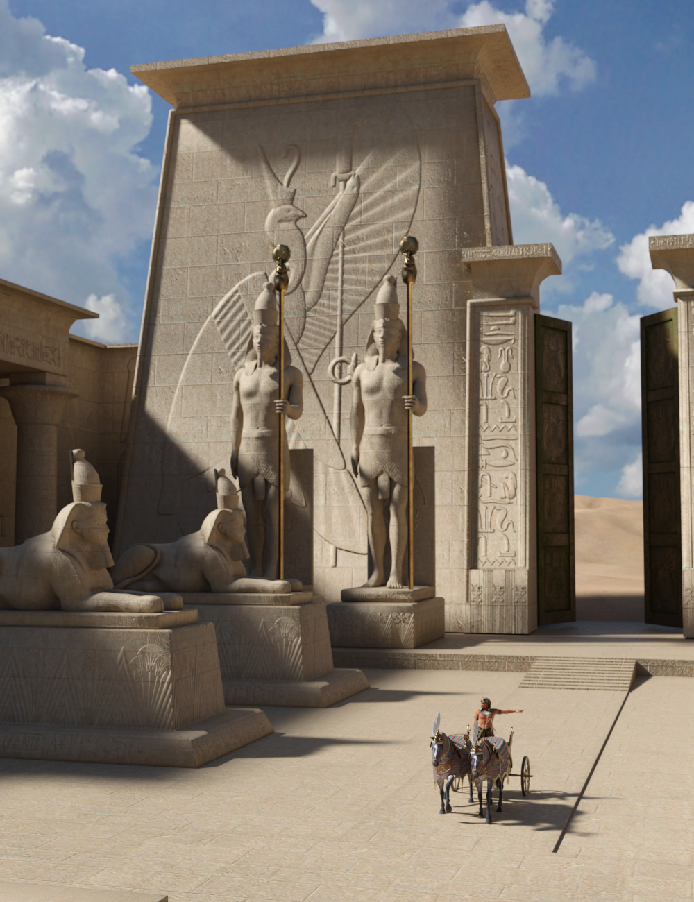 Deepsea Egyptian Ancient Temple by: Deepsea, 3D Models by Daz 3D