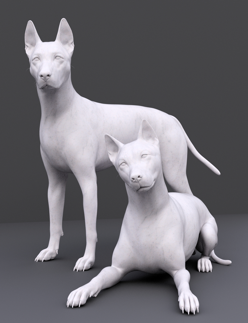 Statuary Materials for Dog 8 by: Khory, 3D Models by Daz 3D