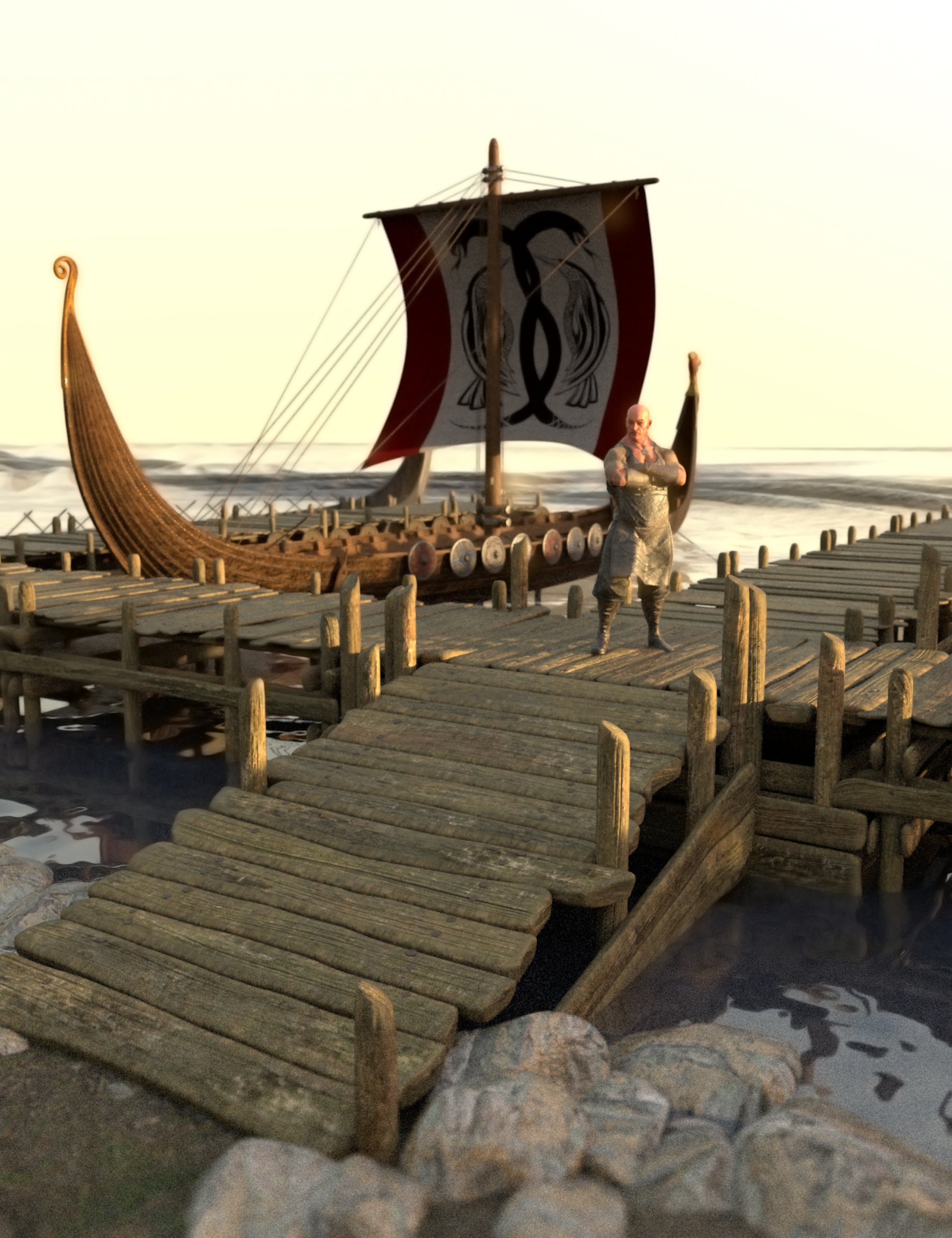 Viking Shores Scene and Props by: Sixus1 Media, 3D Models by Daz 3D
