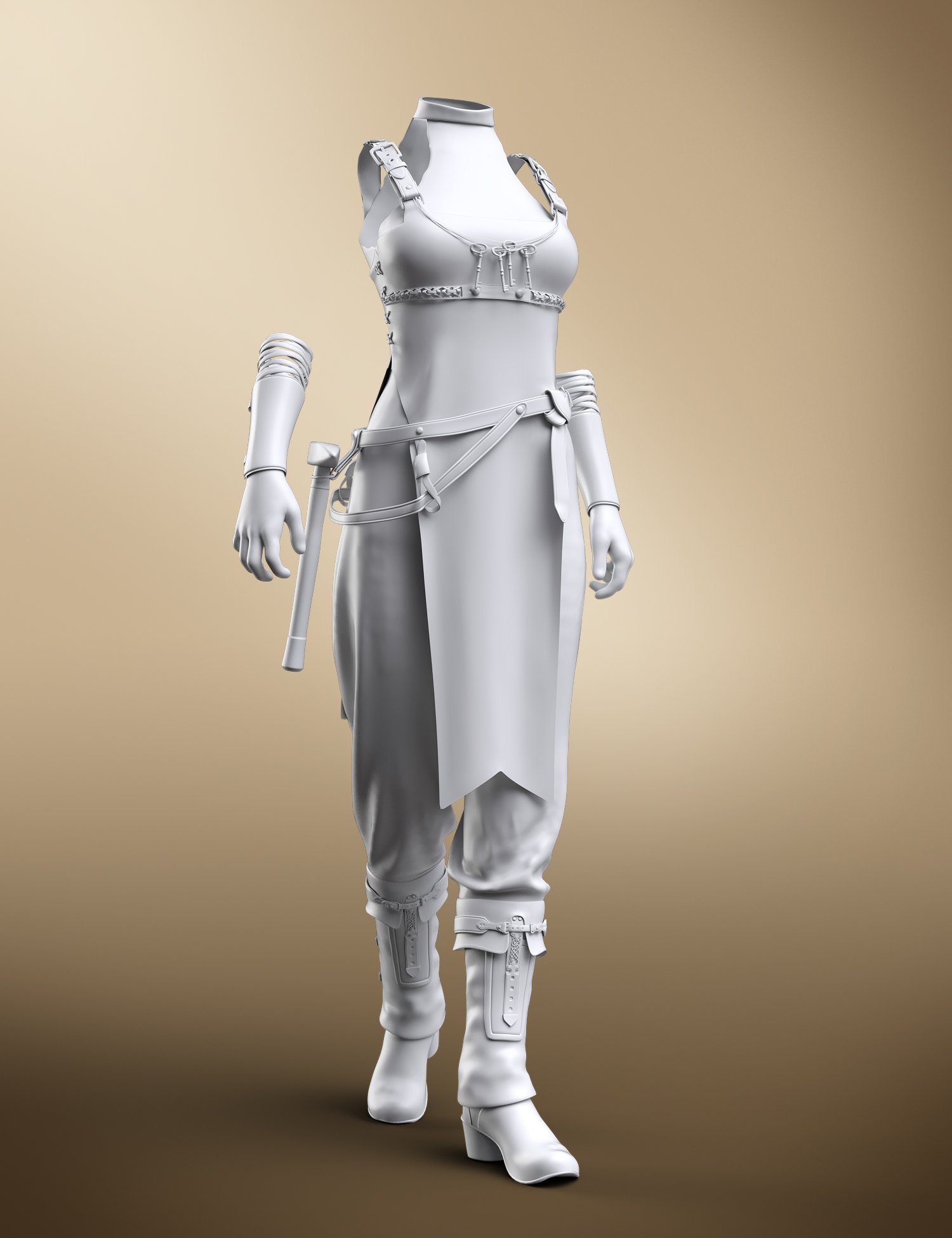 dForce Alerune Blacksmith Outfit for Genesis 8 Females by: Anna BenjaminBarbara Brundon, 3D Models by Daz 3D