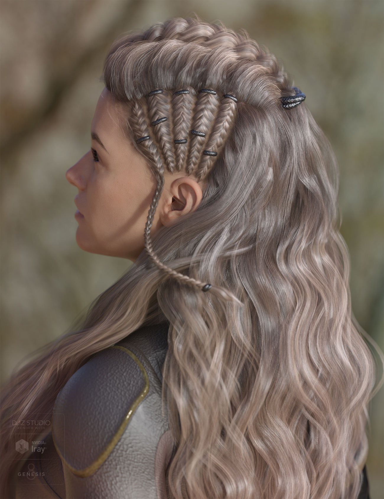 Iselind Hair for Genesis 3 and 8 Females | Daz 3D