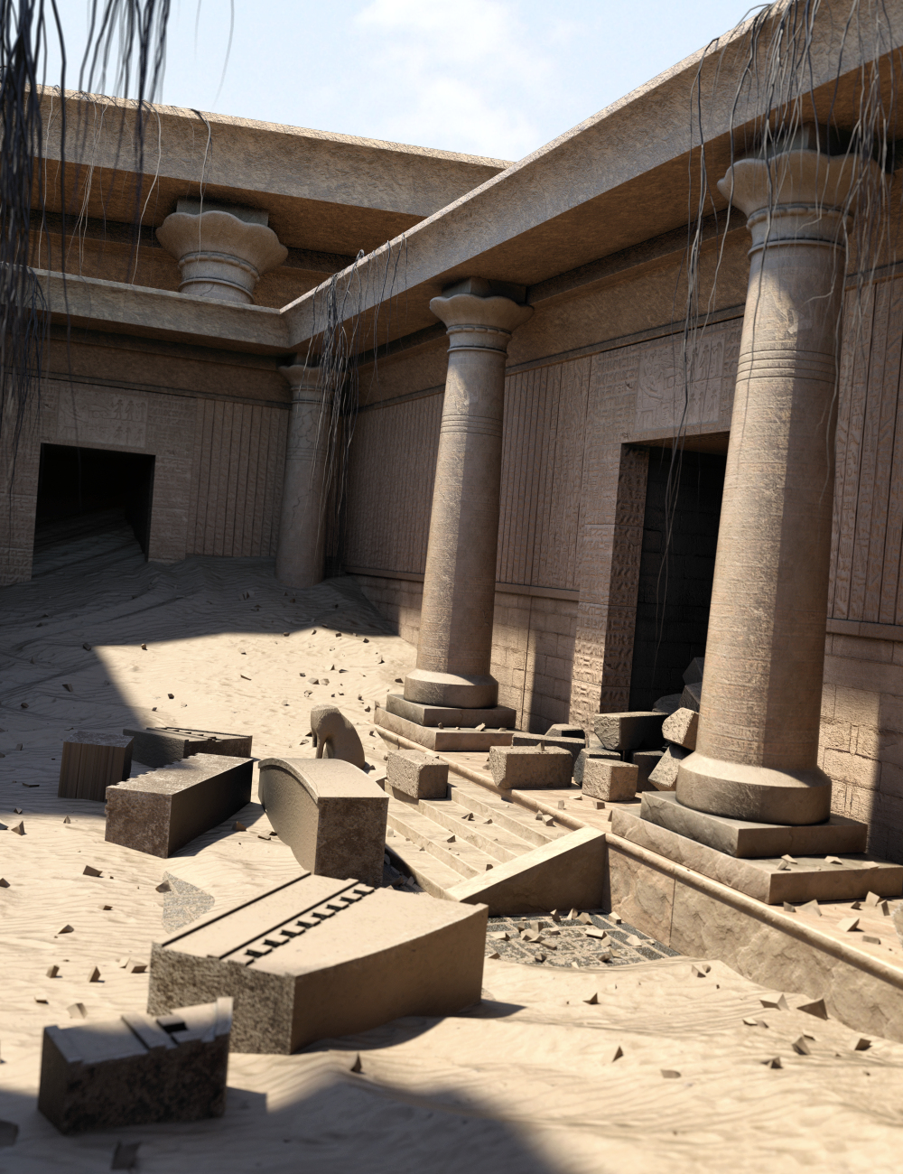 Pharaoh's Ruin Pharaoh's Ruin by: Merlin Studios, 3D Models by Daz 3D