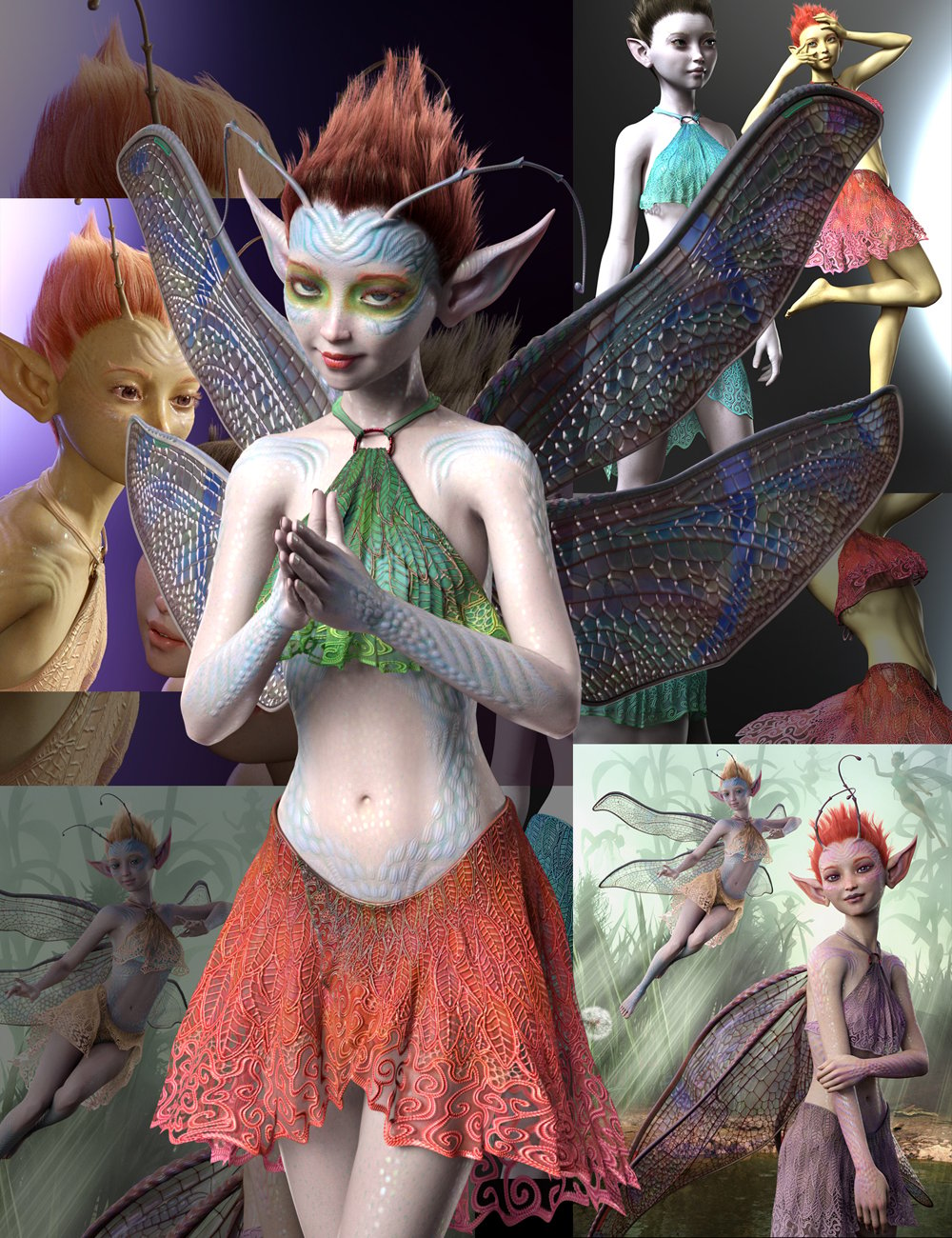 Orla Fae Bundle for Genesis 8 Female by: MABWillDupre, 3D Models by Daz 3D