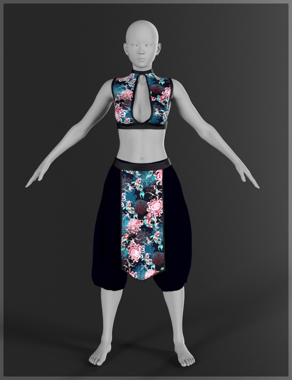 dForce Eastern Wind Outfit for Genesis 8 Females by: Nathy DesignSade, 3D Models by Daz 3D