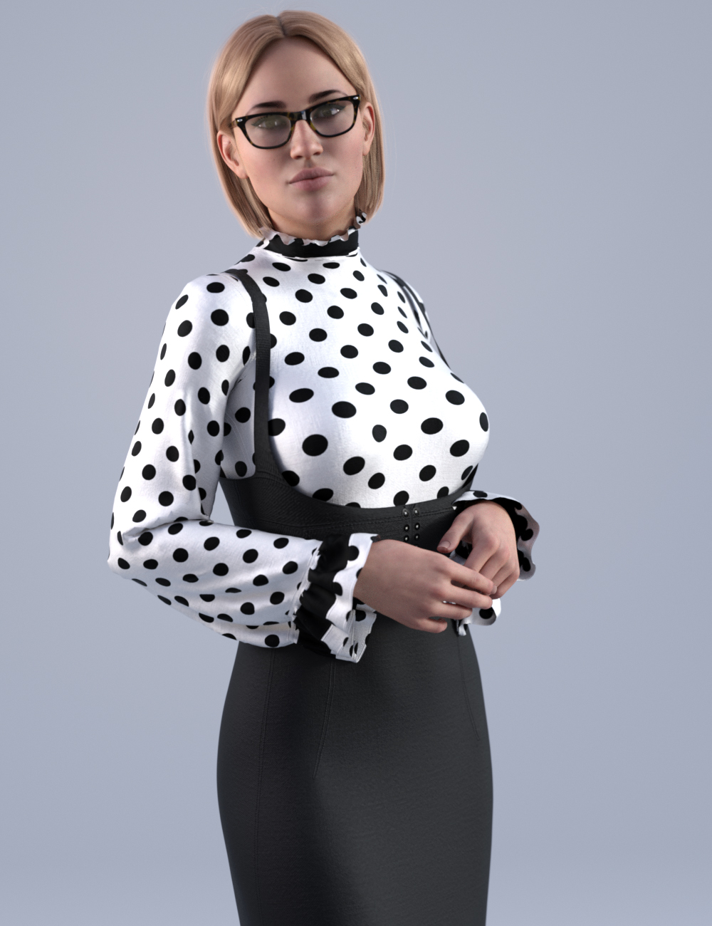 dForce Classy Pinafore Outfit for Genesis 8 Females by: Moonscape Graphics, 3D Models by Daz 3D
