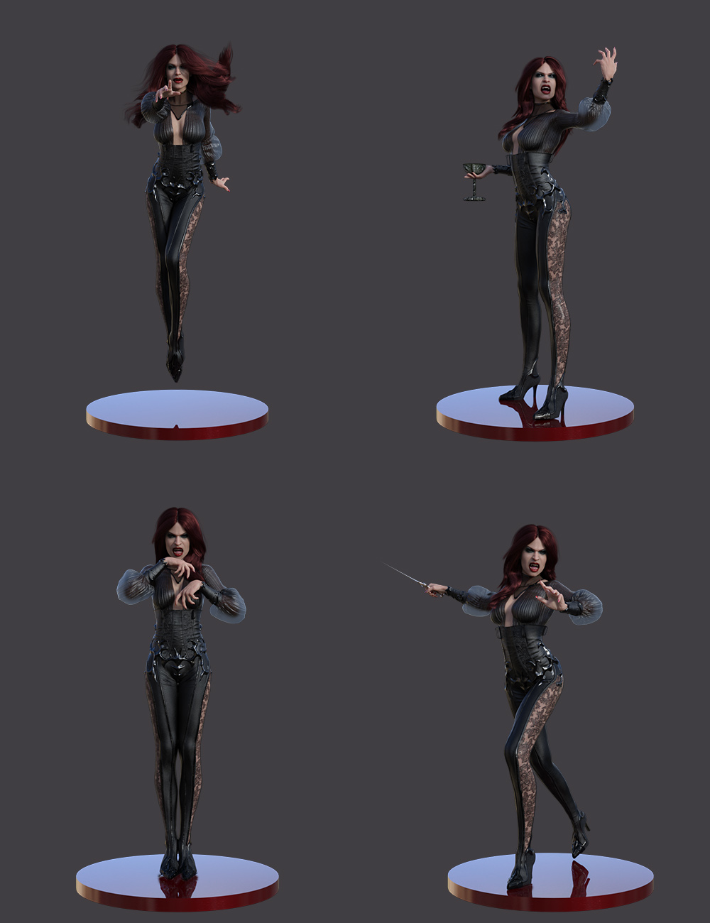 Vampiresque Poses for Genesis 8 Female by: Ensary, 3D Models by Daz 3D