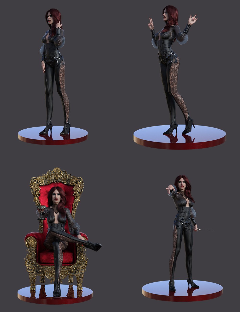 Vampiresque Poses for Genesis 8 Female by: Ensary, 3D Models by Daz 3D