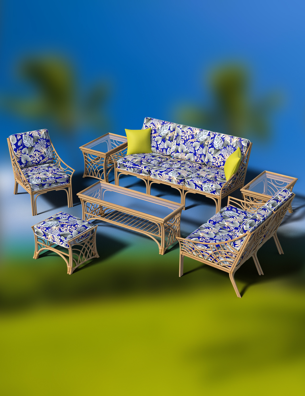 Caribbean Furniture by: PerspectX, 3D Models by Daz 3D