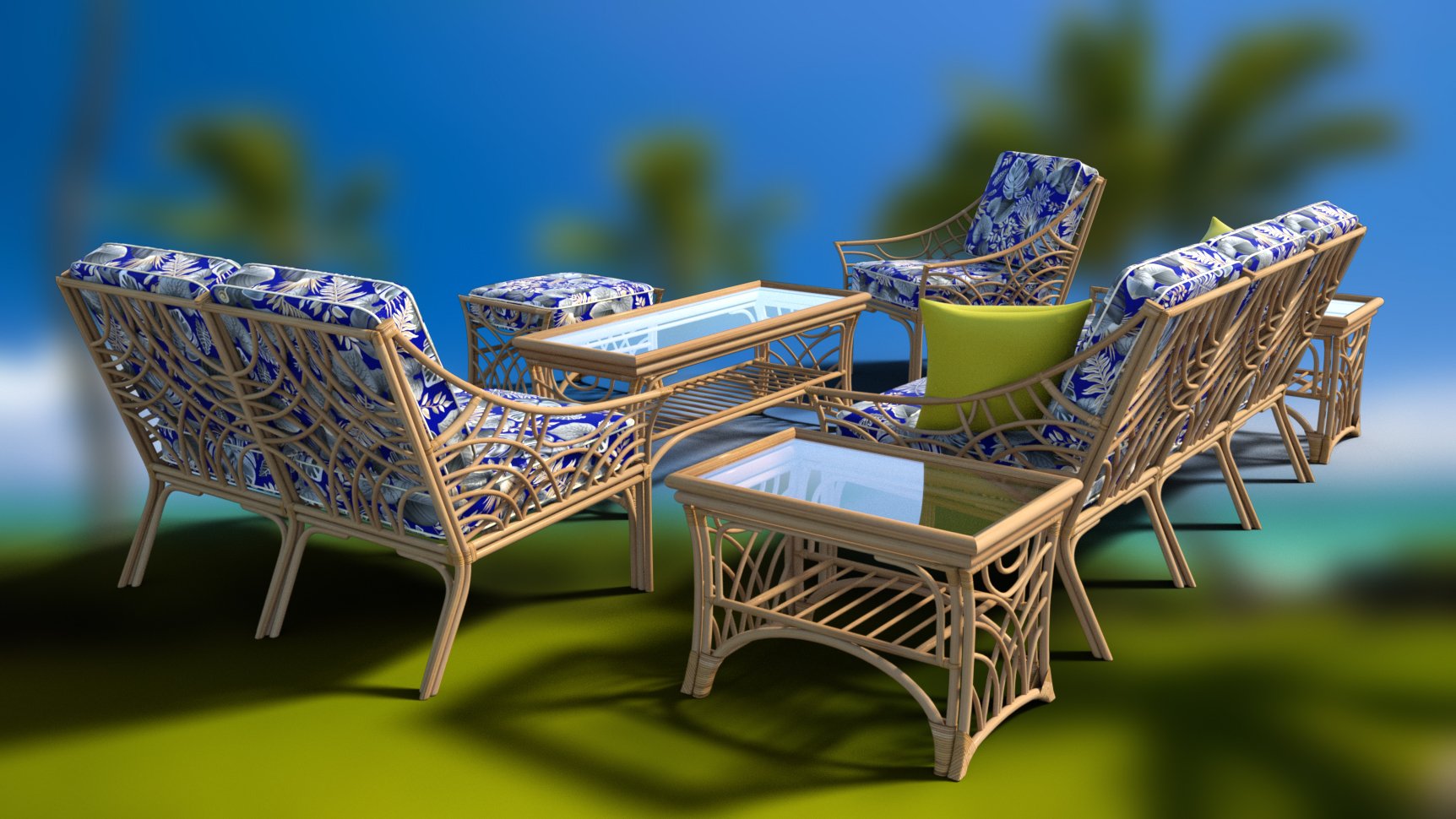 Caribbean Furniture by: PerspectX, 3D Models by Daz 3D